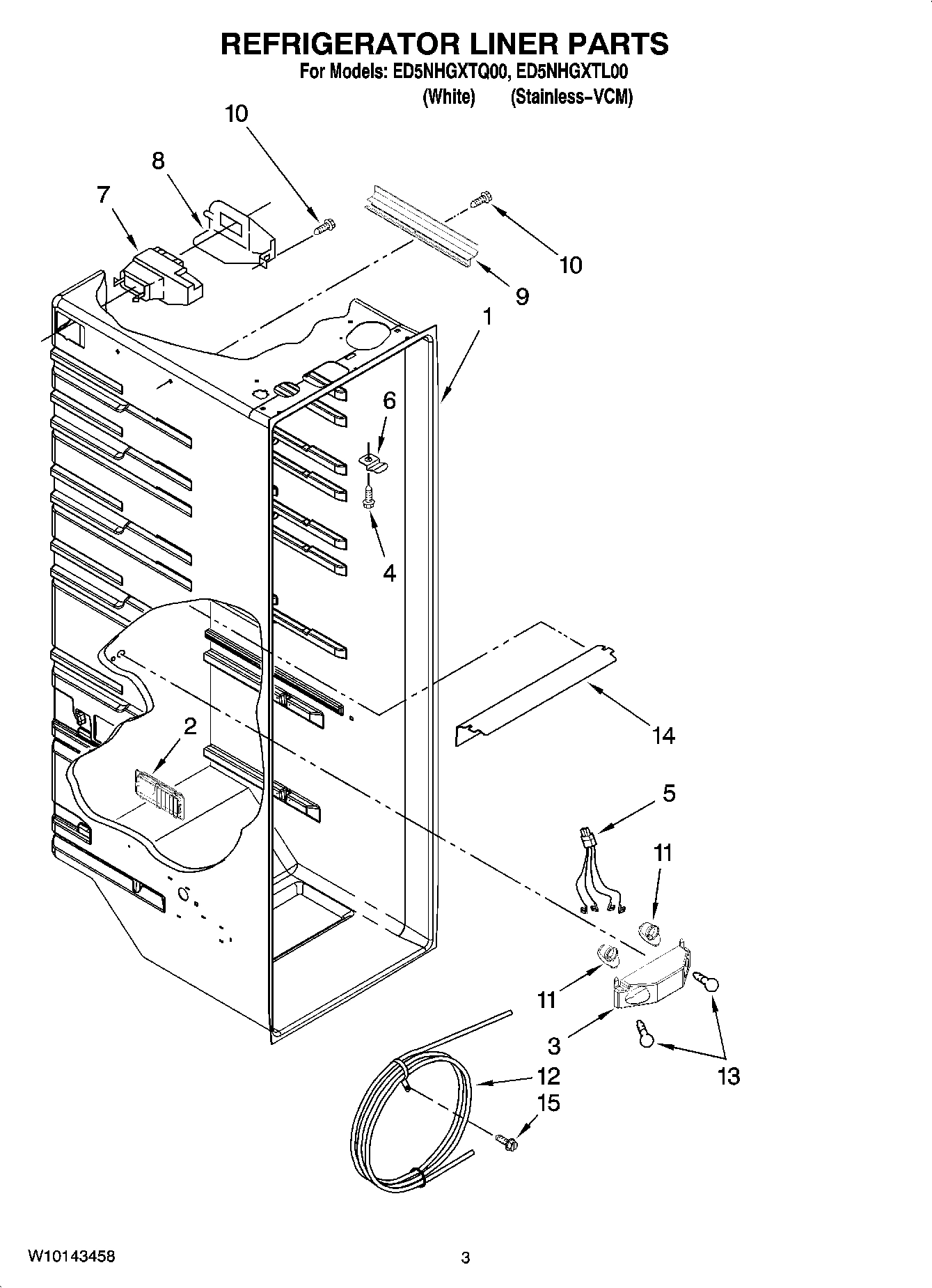 02 - REFRIGERATOR LINER PARTS