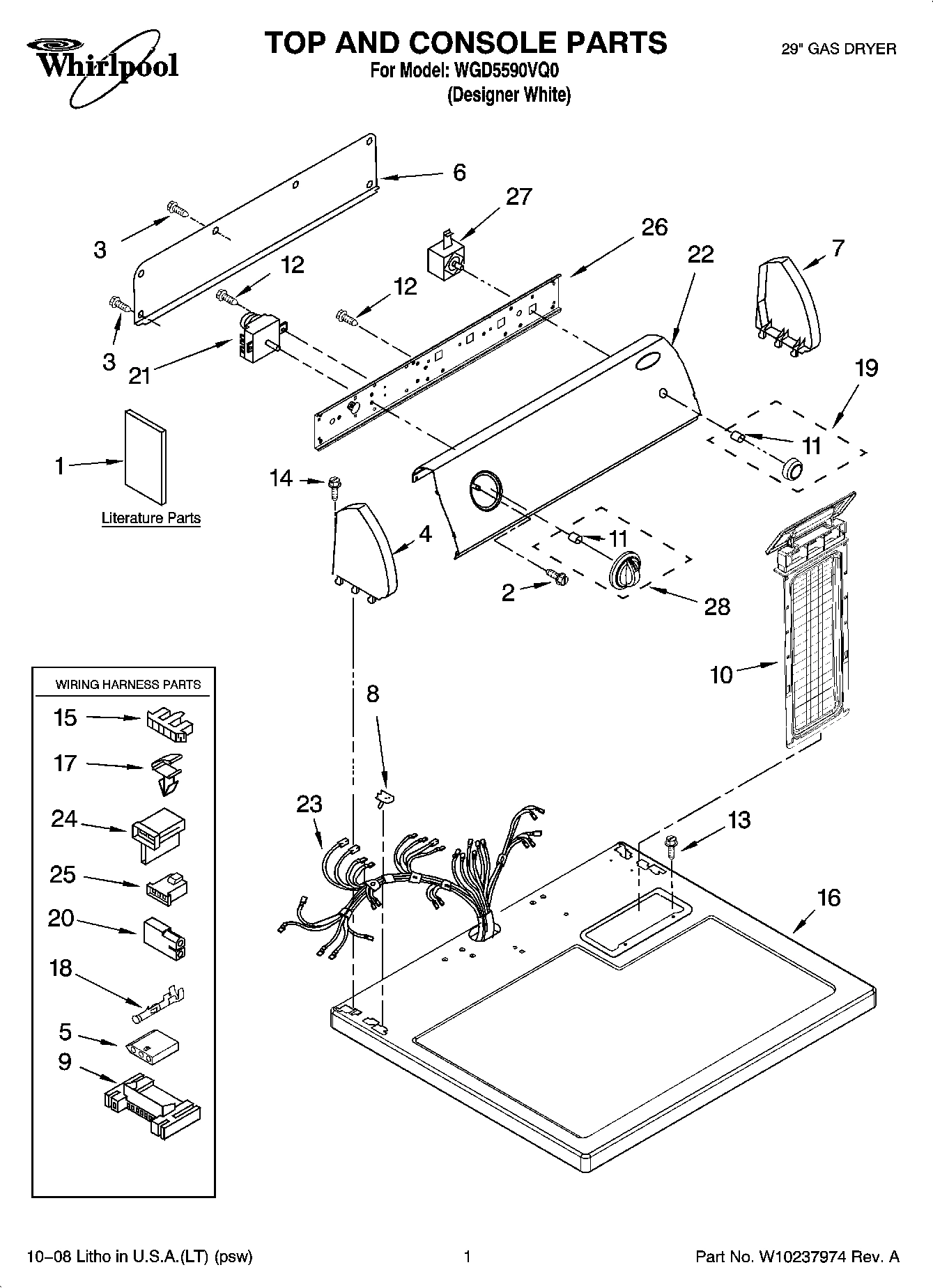 01 - TOP AND CONSOLE PARTS