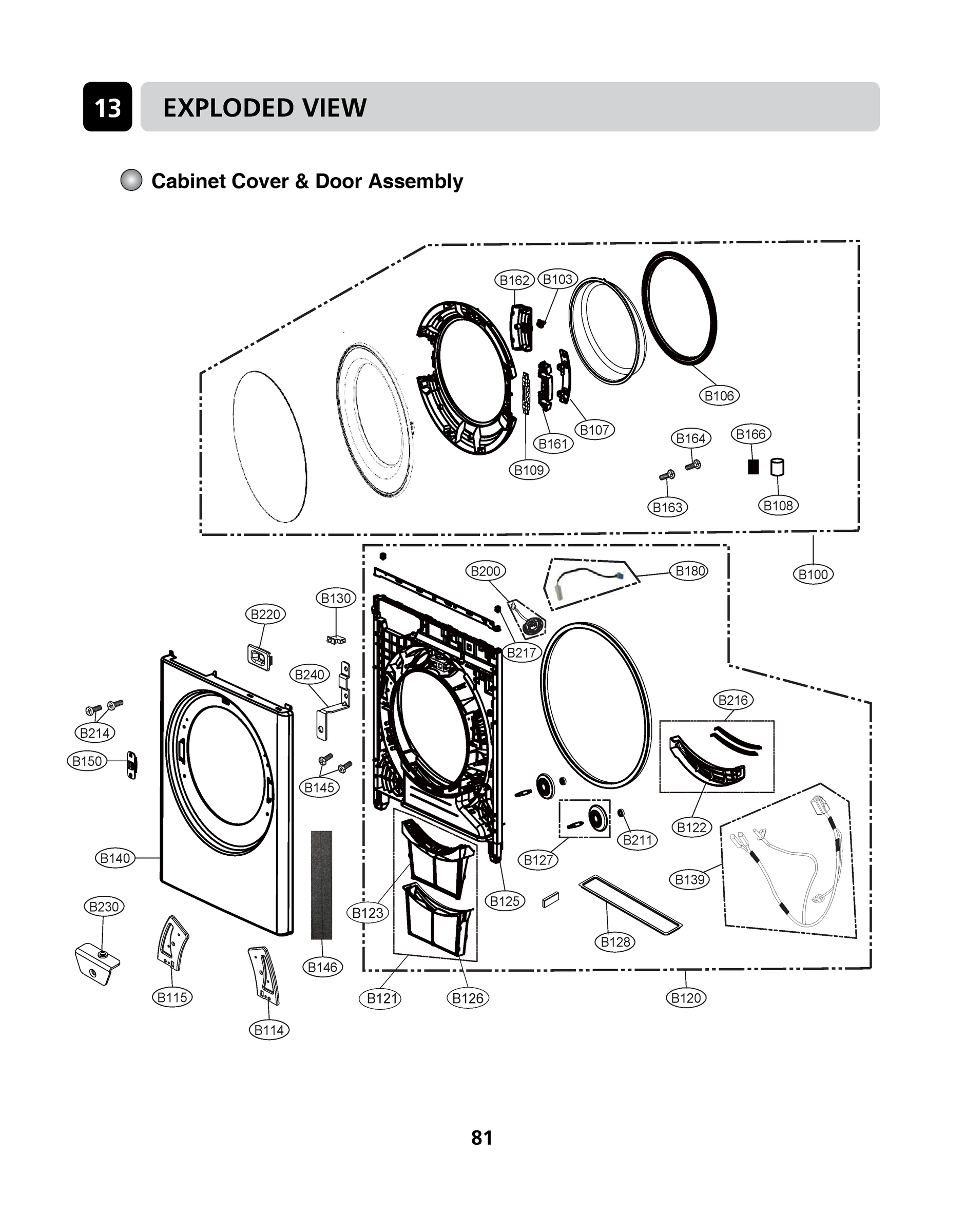 CABINET COVER & DOOR ASSEMBLY