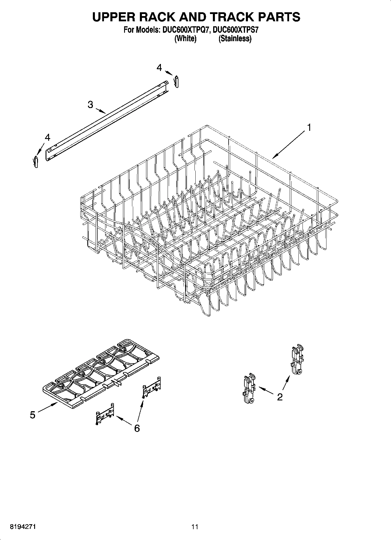 09 - UPPER RACK AND TRACK PARTS