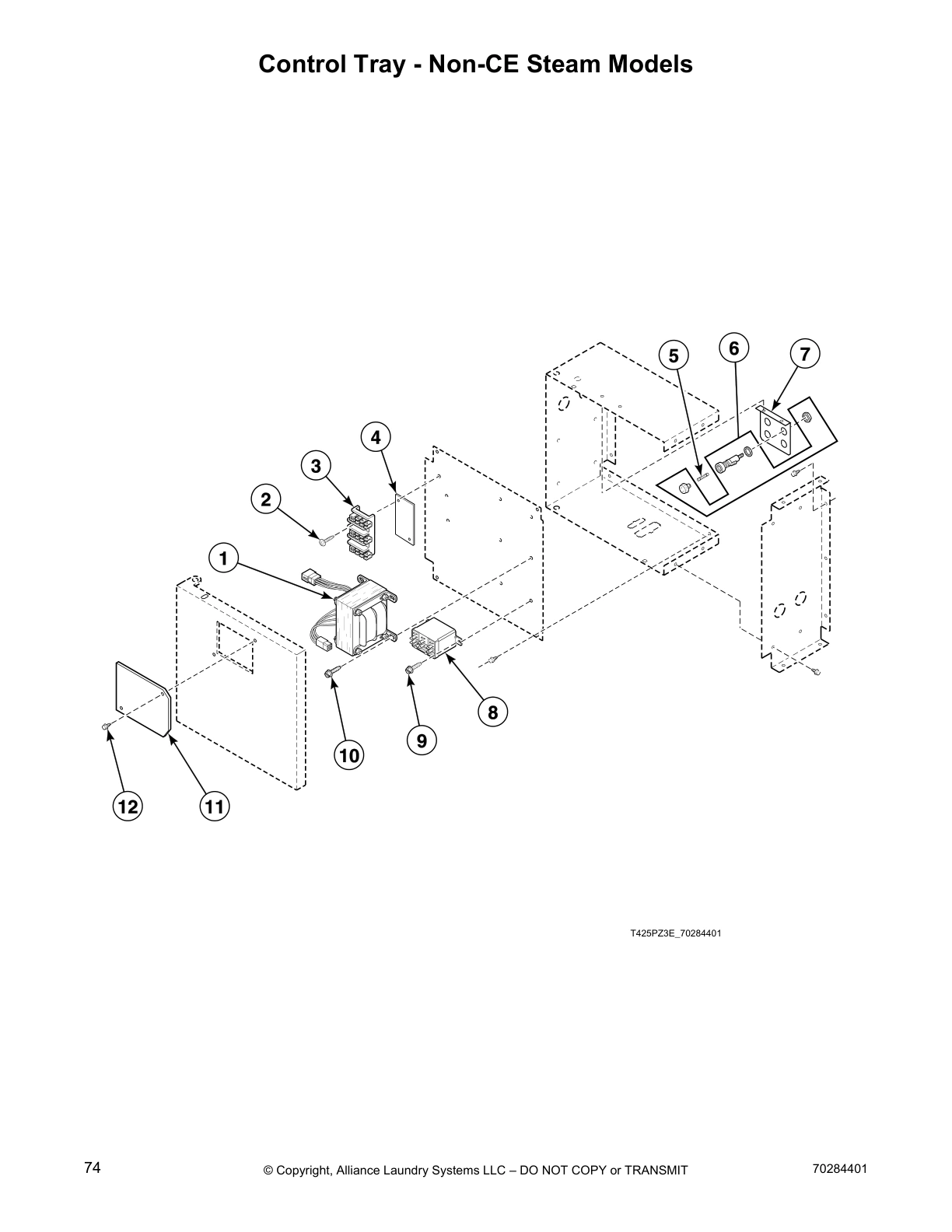 Control Tray - Non-CE Steam Models