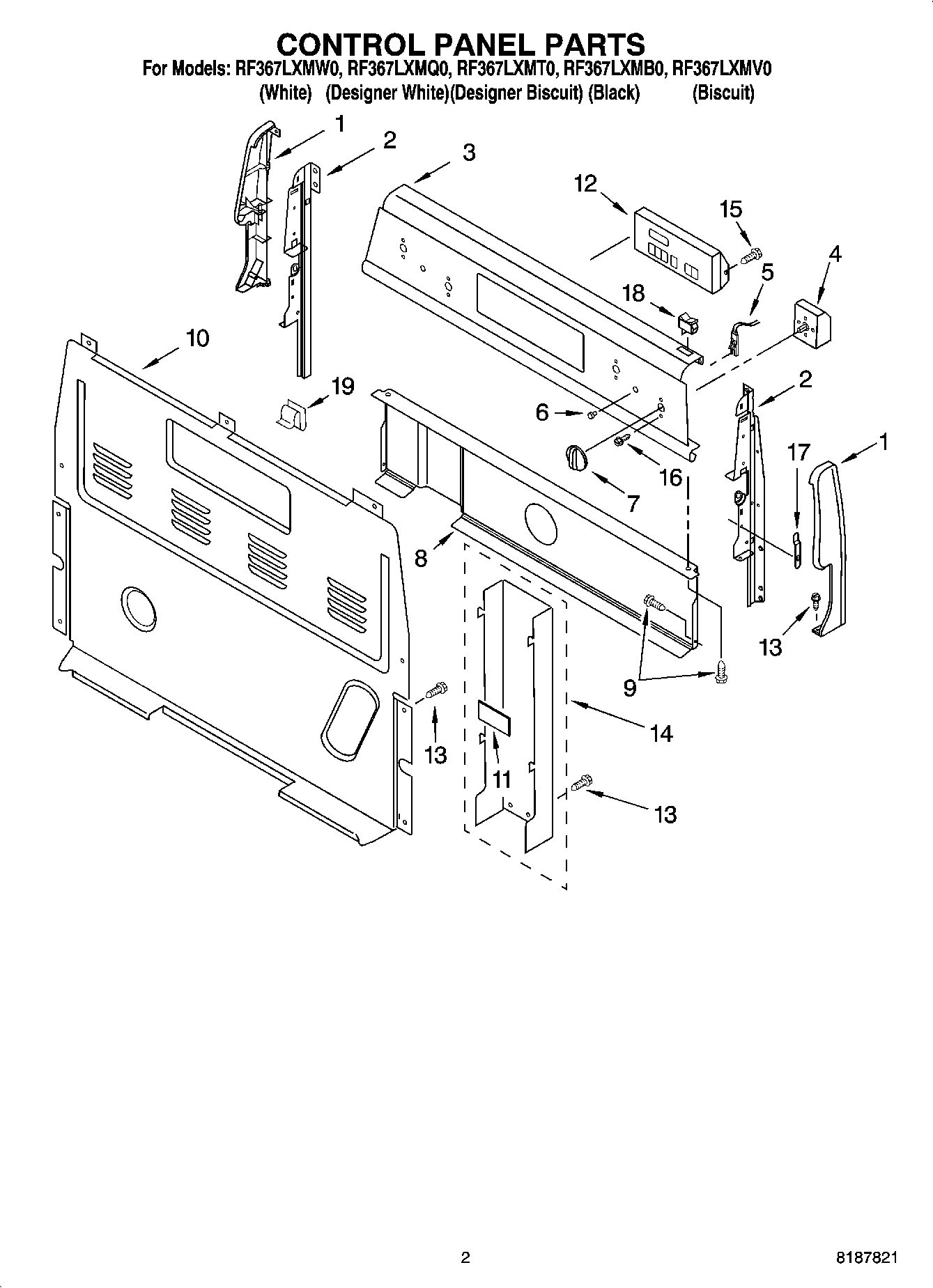 02 - CONTROL PANEL PARTS