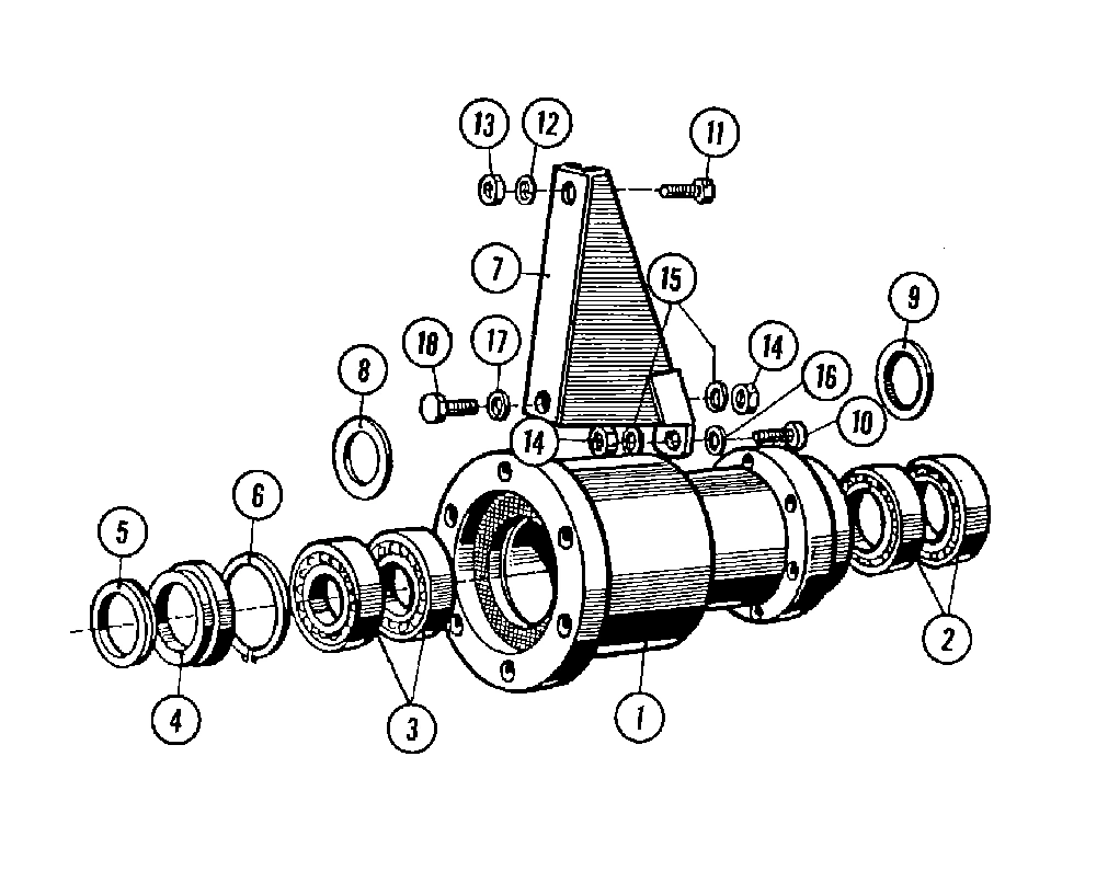 08 - BEARINGS & TRUNNION ASSY. (SERIES 10)