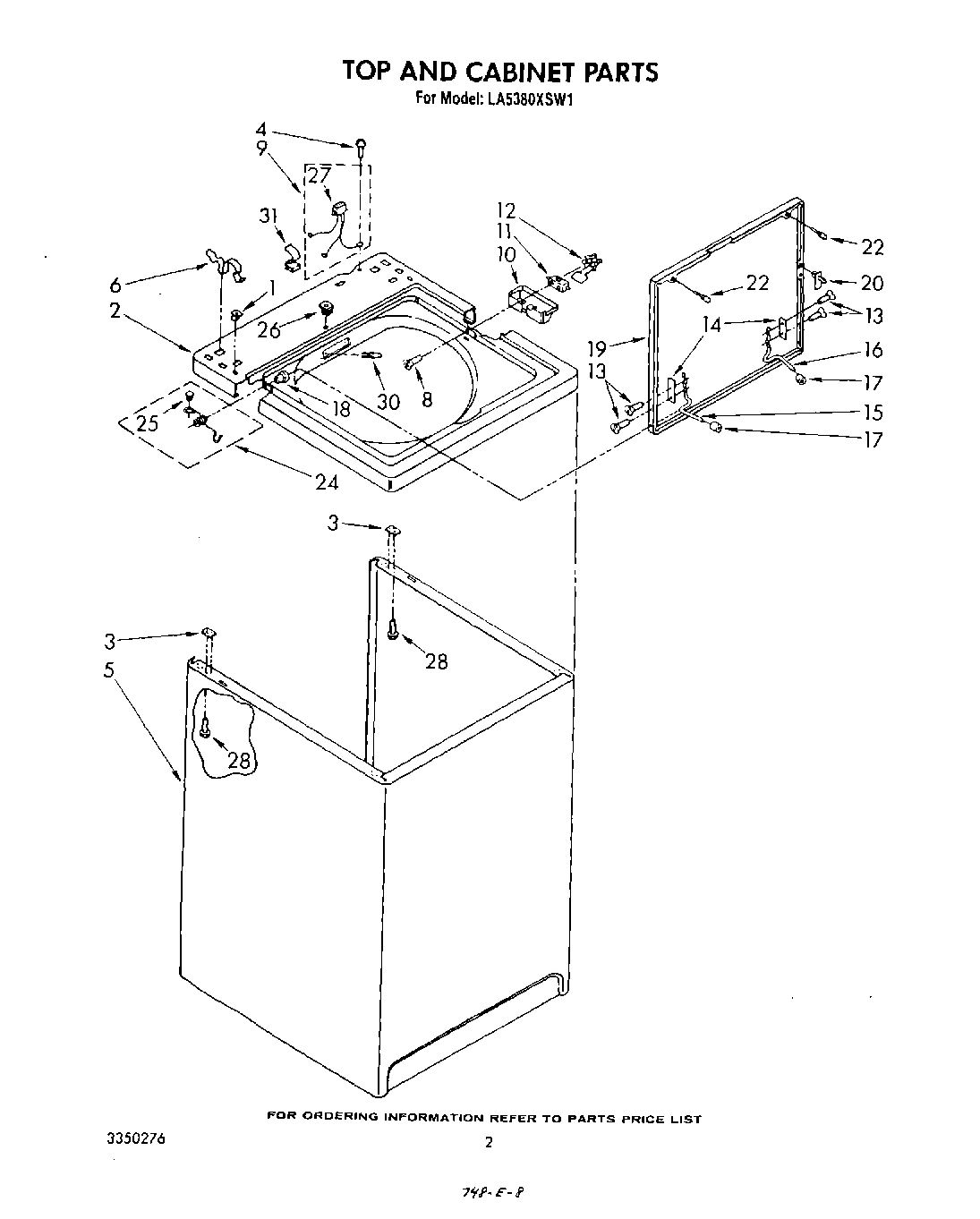 02 - TOP AND CABINET , LITERATURE AND OPTIONAL