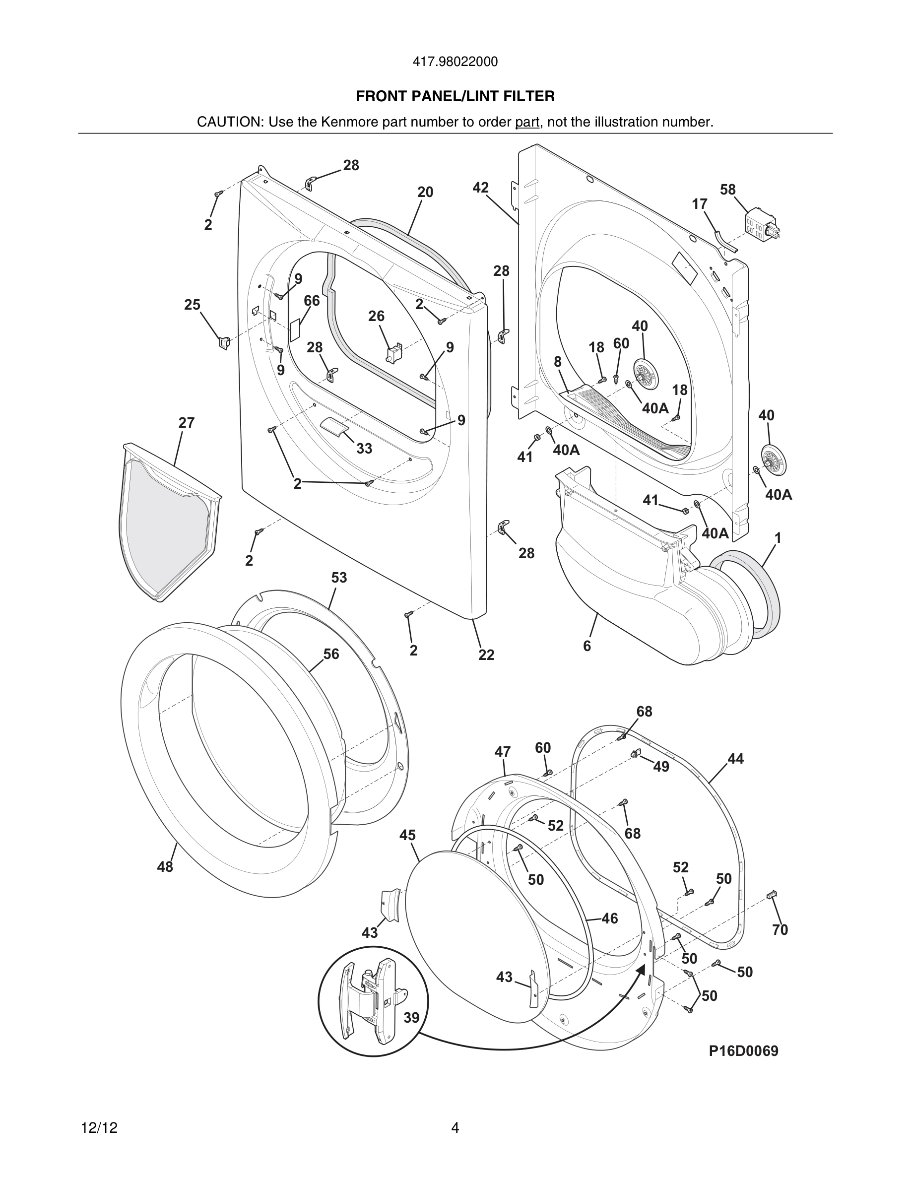05 - FRONT PANEL/LINT FILTER