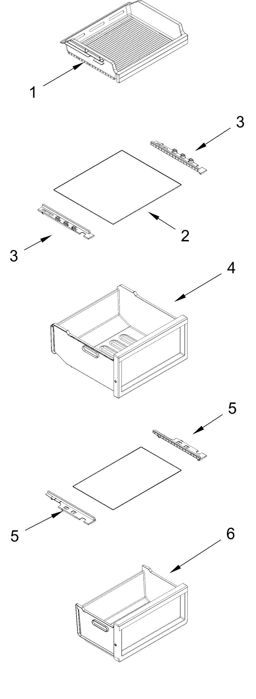 FREEZER SHELF PARTS