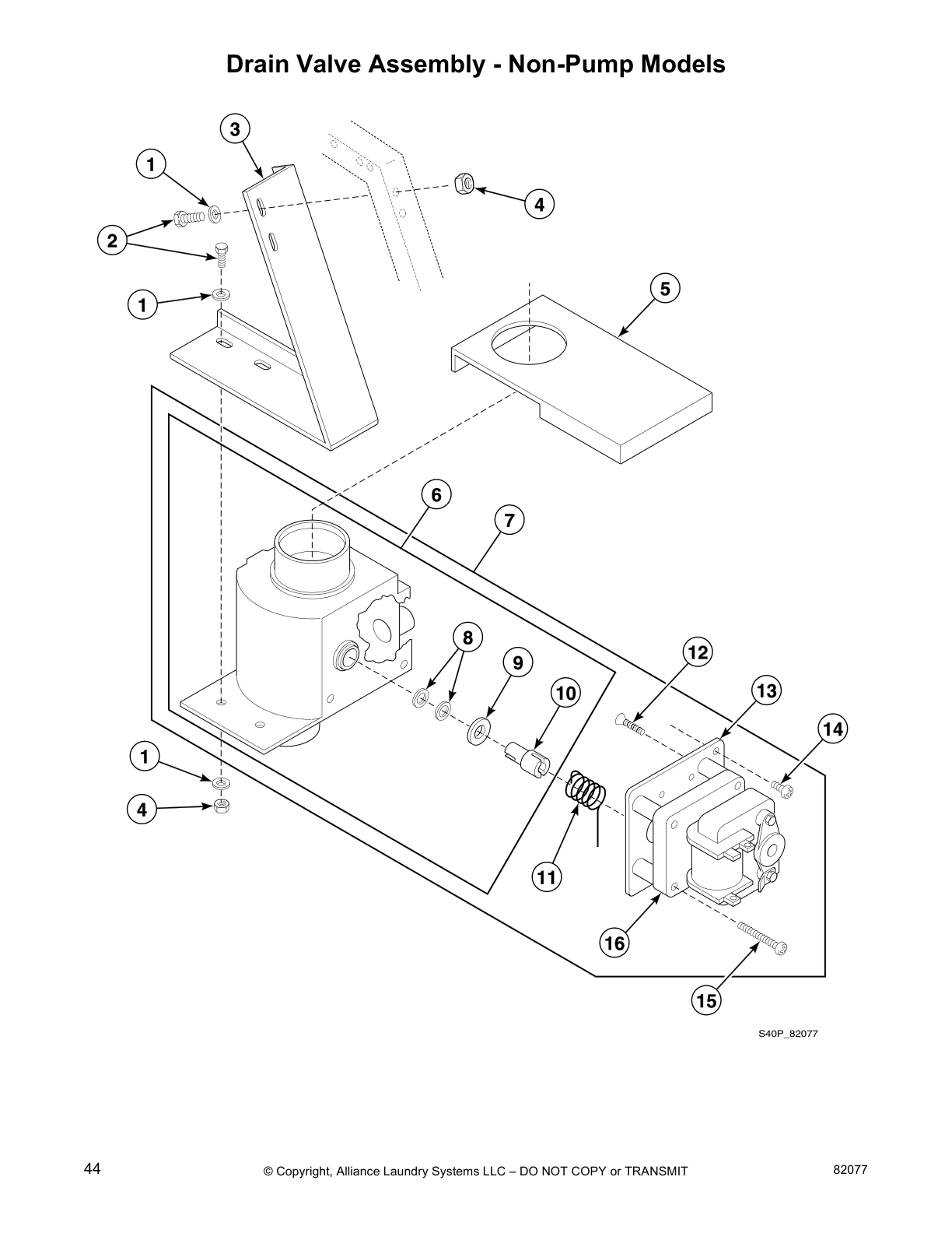 Drain Valve Assembly - Non-Pump Models