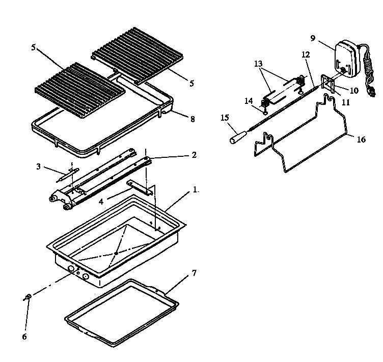 02 - GRILLE/ROTISSERIE ASSY