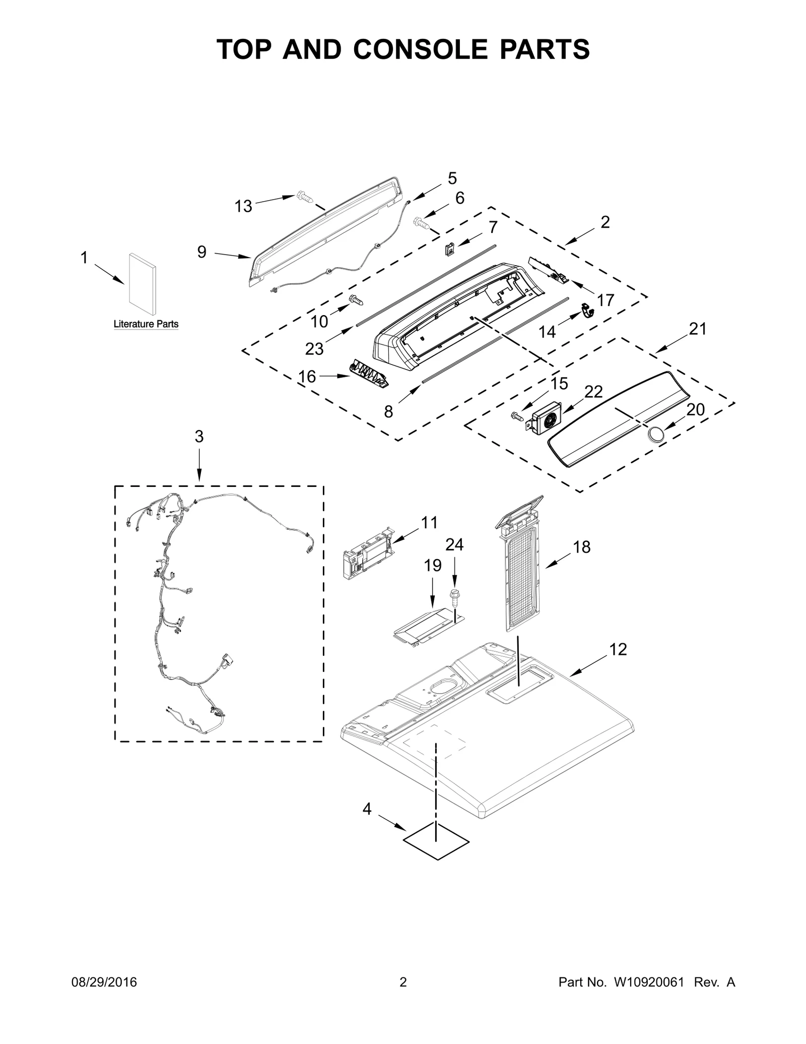 TOP AND CONSOLE PARTS