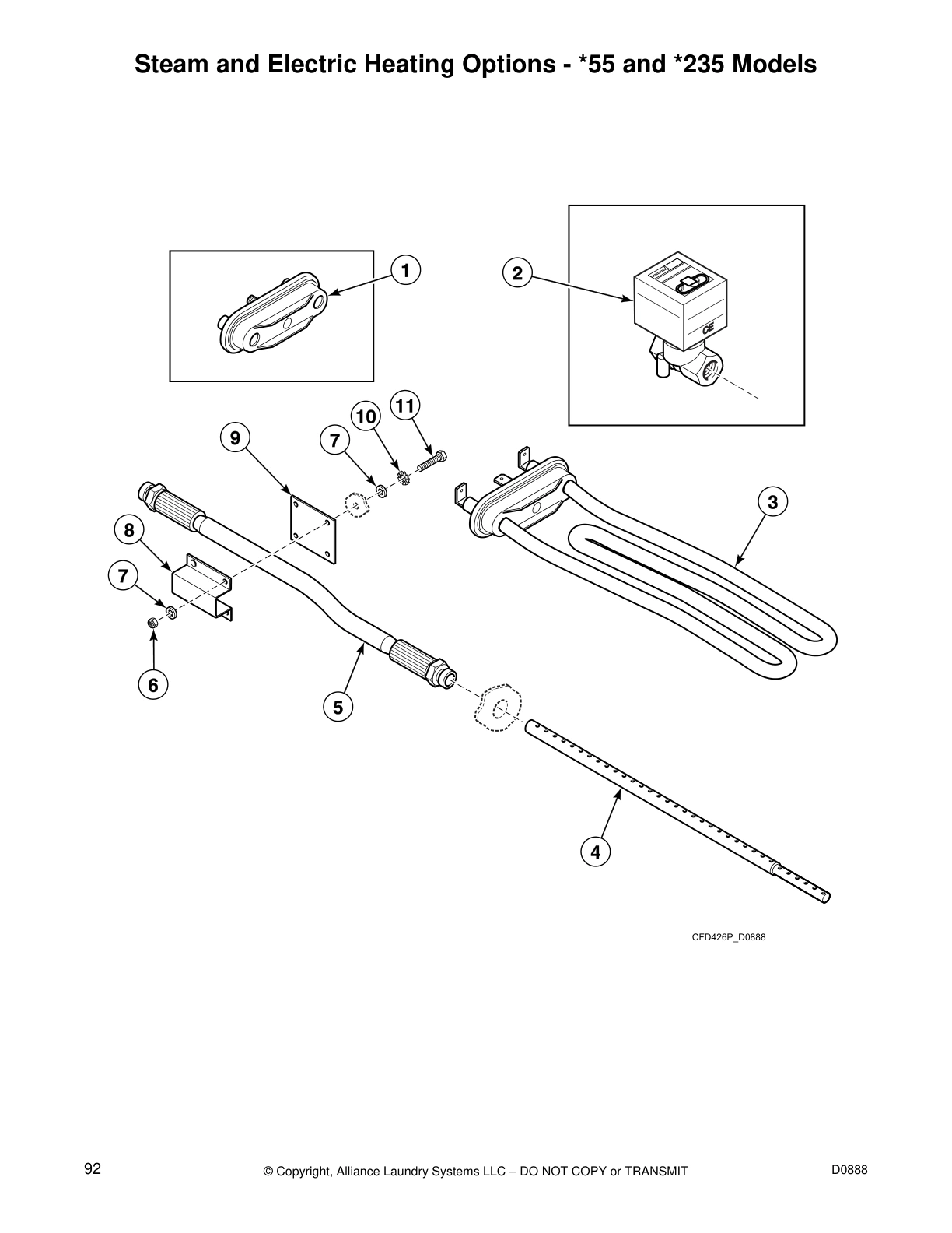 Steam and Electric Heating Options - *55 and *235 Models