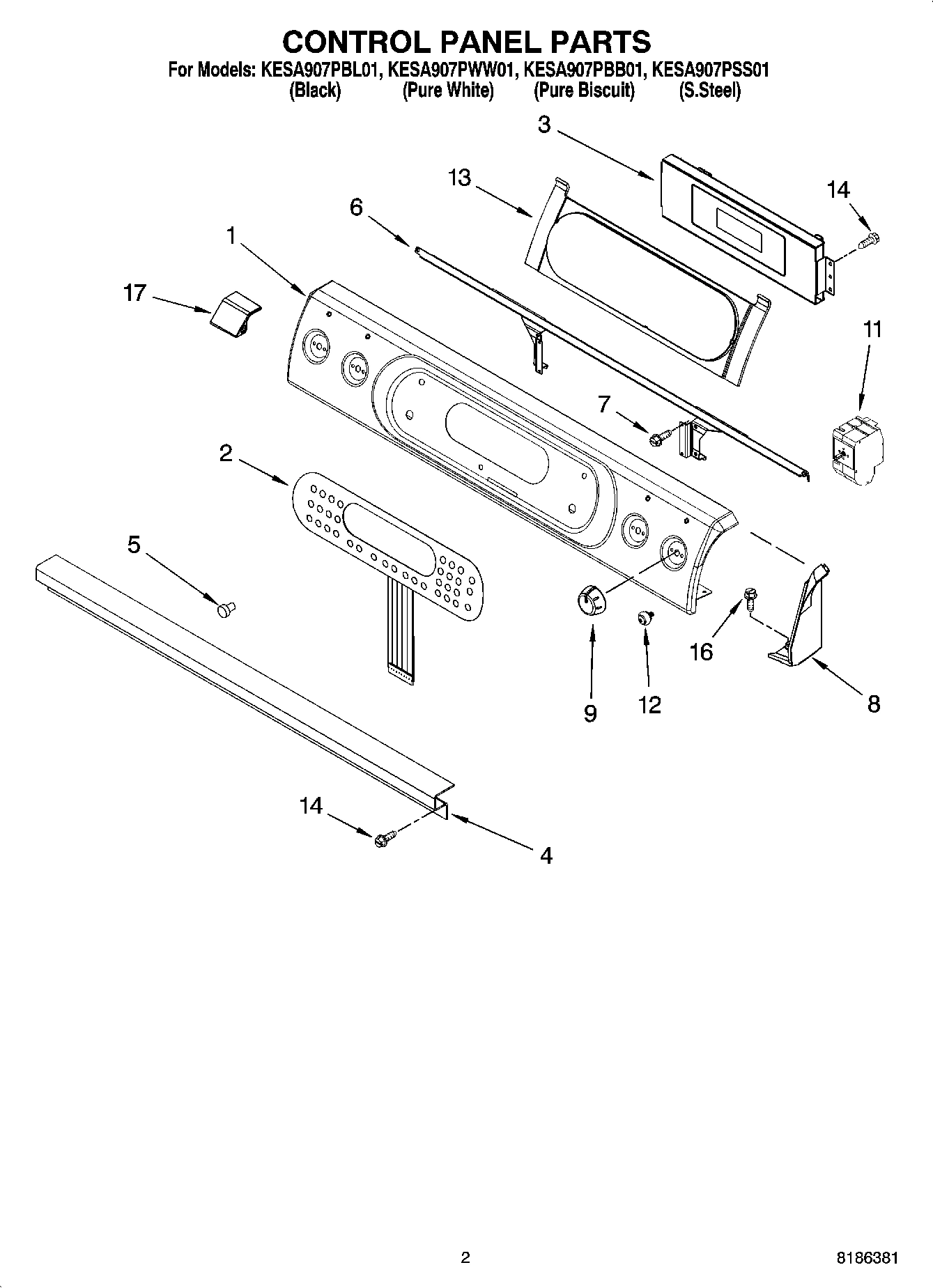 02 - CONTROL PANEL PARTS
