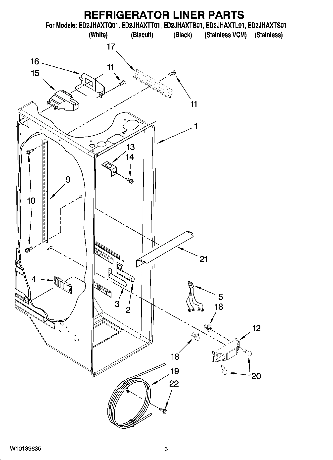 02 - REFRIGERATOR LINER PARTS