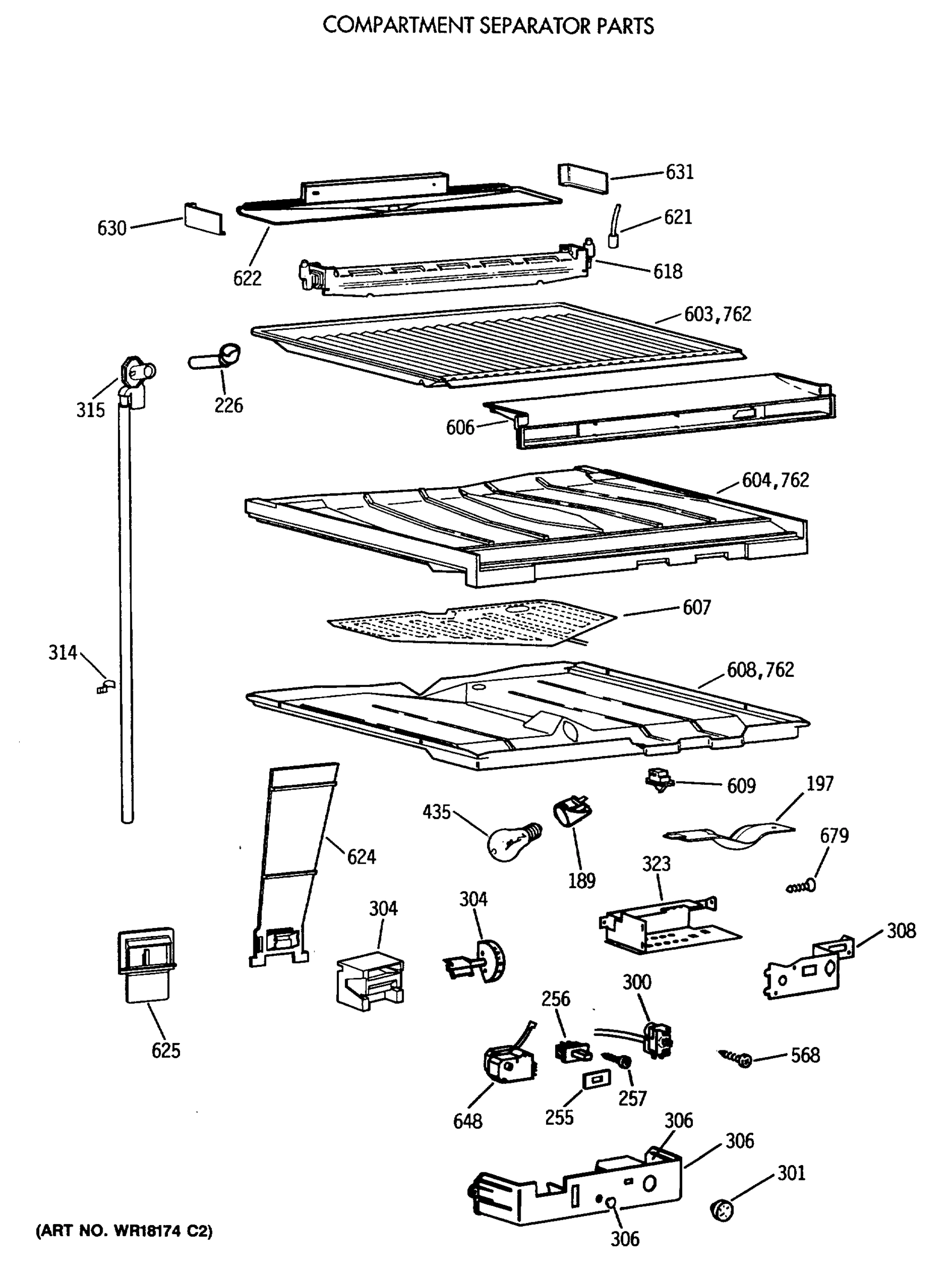 COMPARTMENT SEPARATOR PARTS