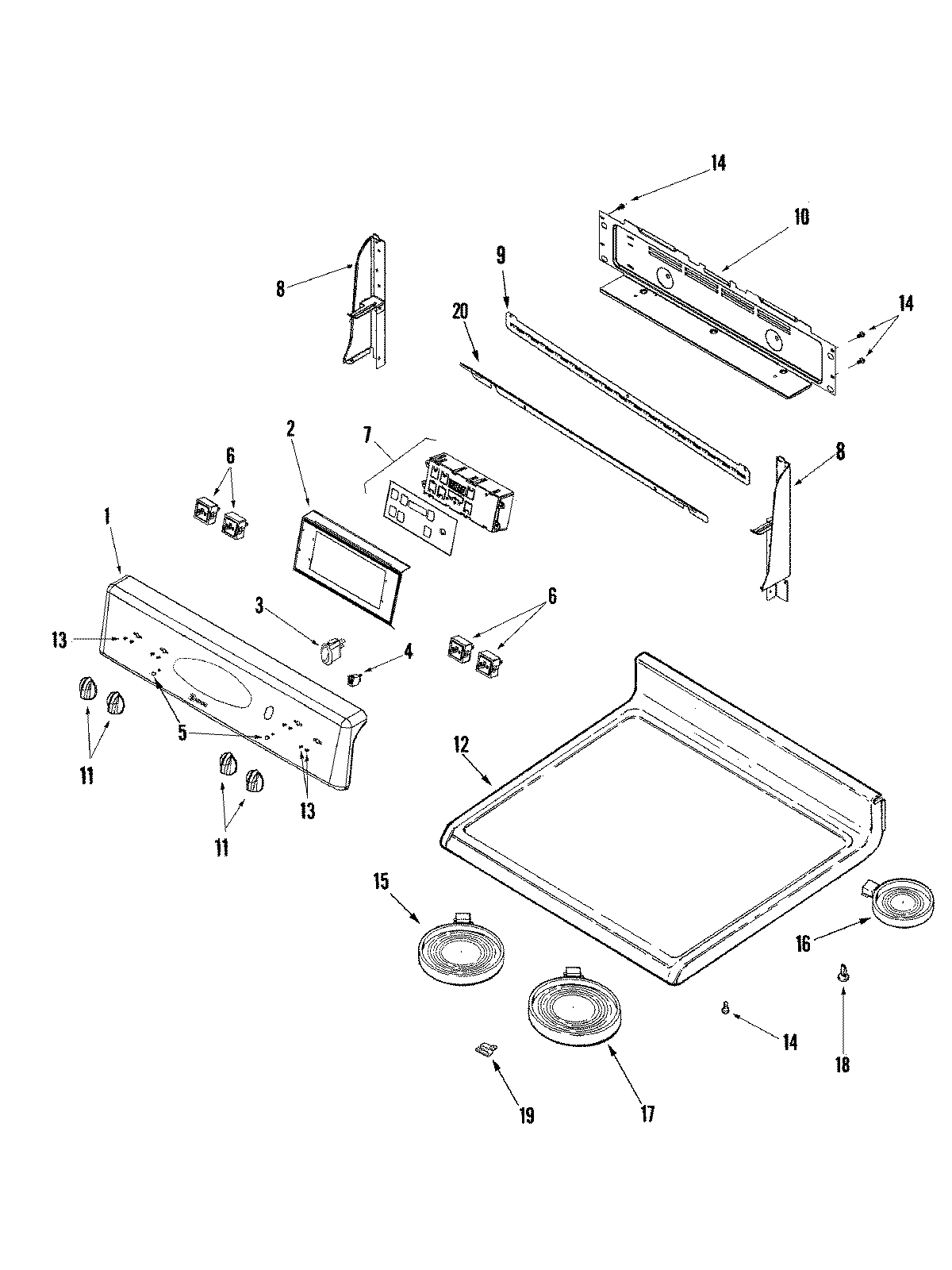 02 - CONTROL PANEL/TOP ASSEMBLY