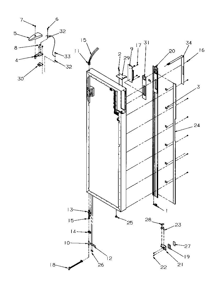 12 - REF DOOR HINGE AND TRIM PARTS