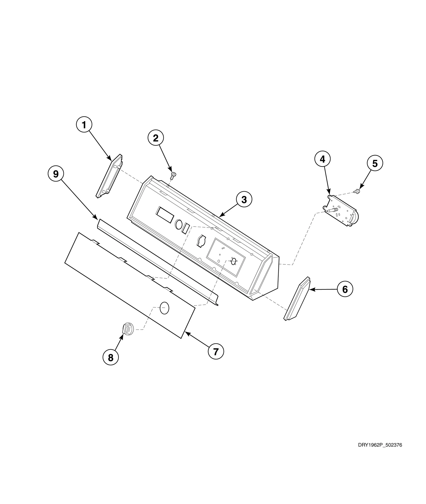 Graphic Panel, Control Hood and Controls - 1 and 2 Cycle Timers