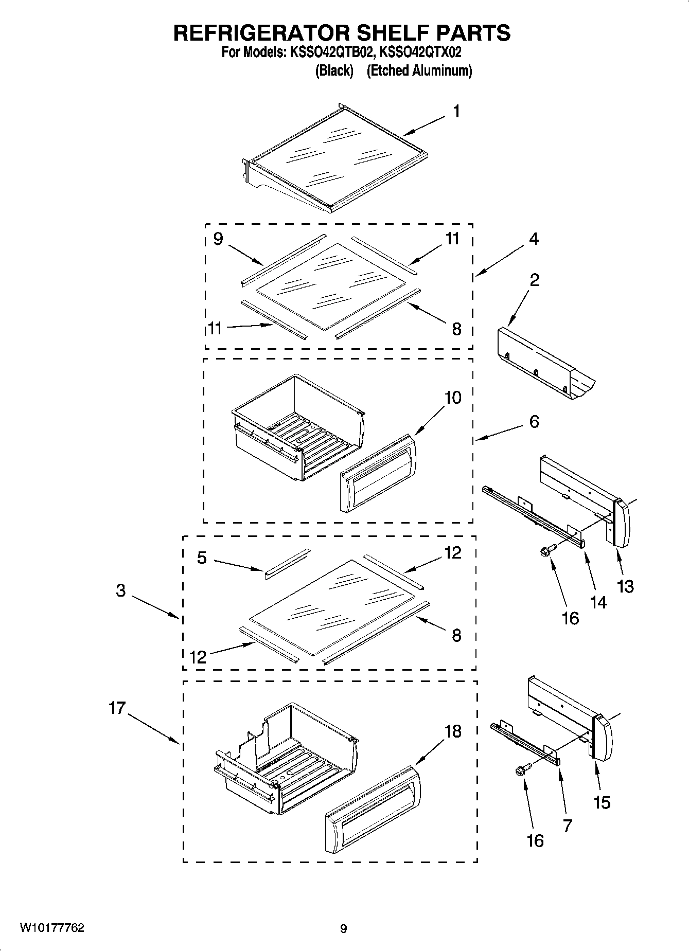 07 - REFRIGERATOR SHELF PARTS