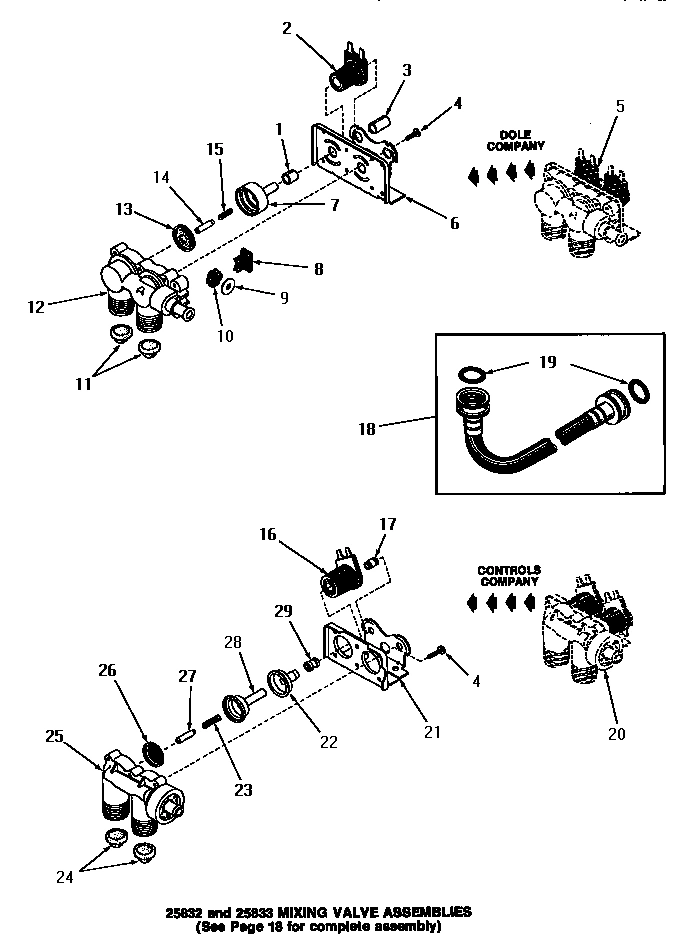 01 - 25832 & 25833 MIXING VALVE ASSEMBLIES