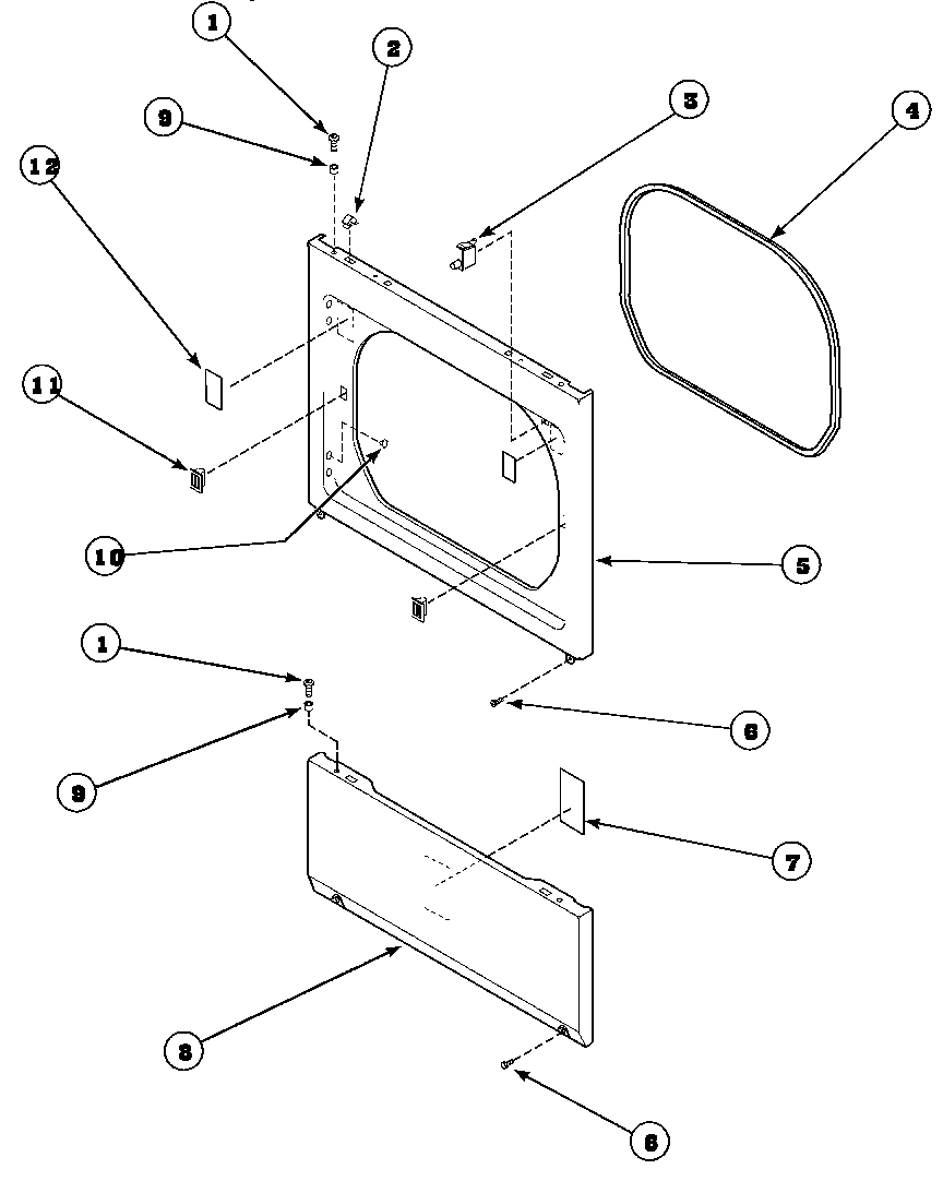 14 - LOWER ACCESS PANEL, FRONT PANEL AND SEAL