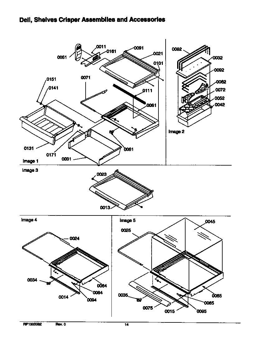 03 - DELI, SHELVES CRISPER ASSEMBLIES & ACS