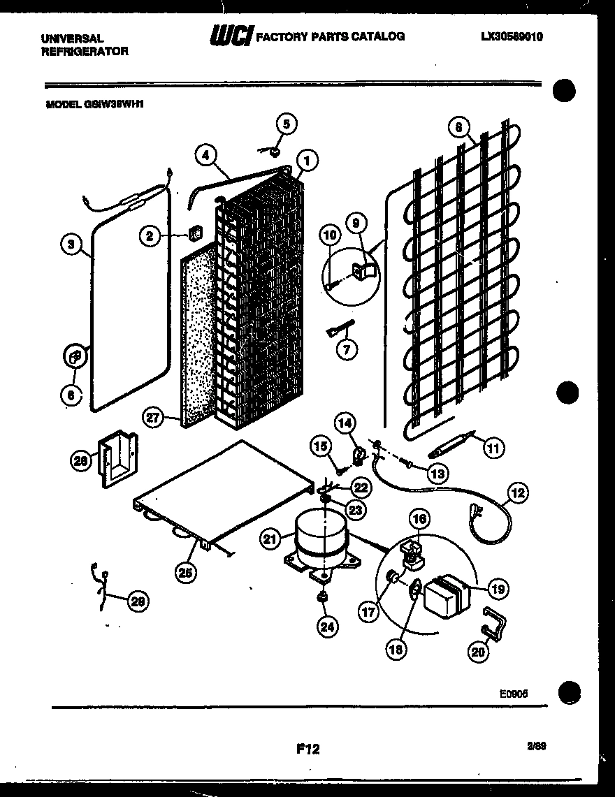10 - SYSTEM AND AUTOMATIC DEFROST PARTS