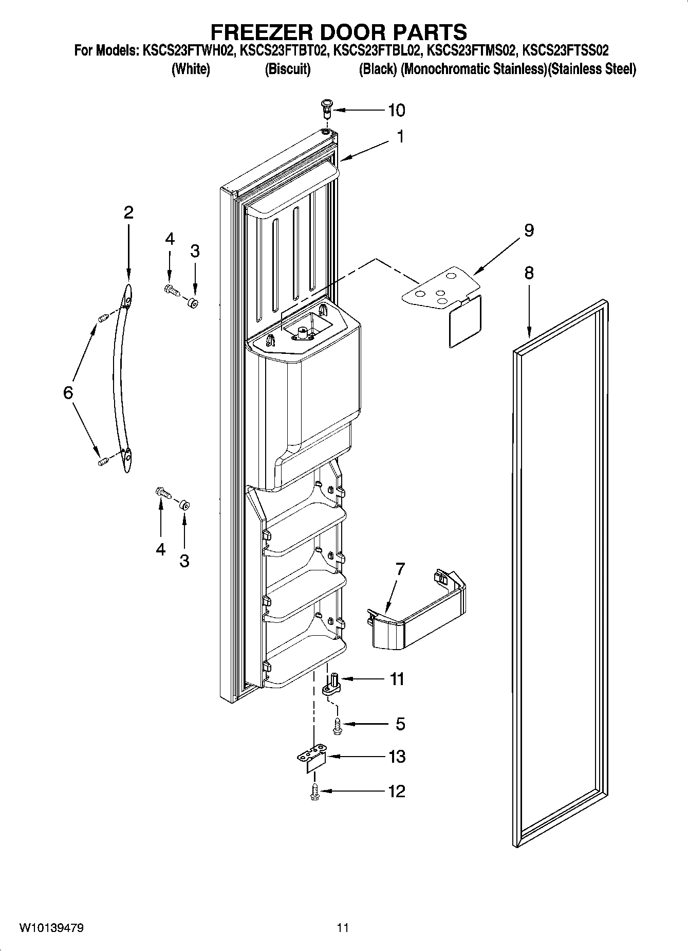 07 - FREEZER DOOR PARTS