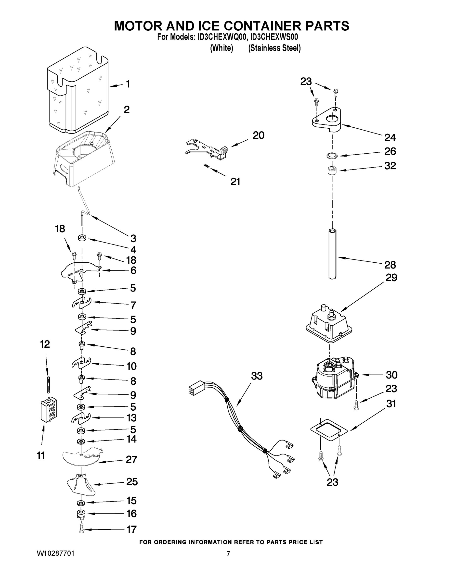 05 - MOTOR AND ICE CONTAINER PARTS