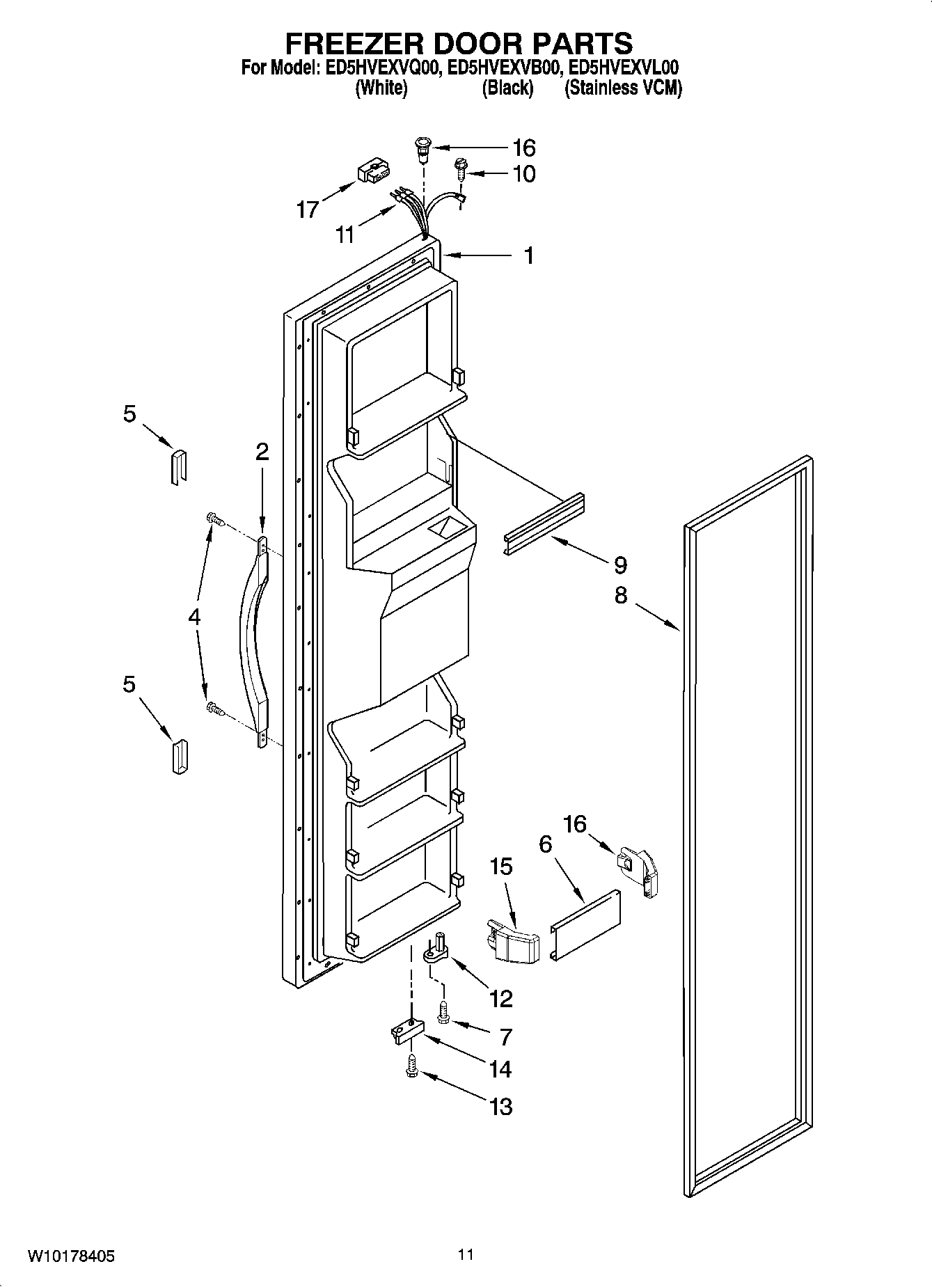 07 - FREEZER DOOR PARTS