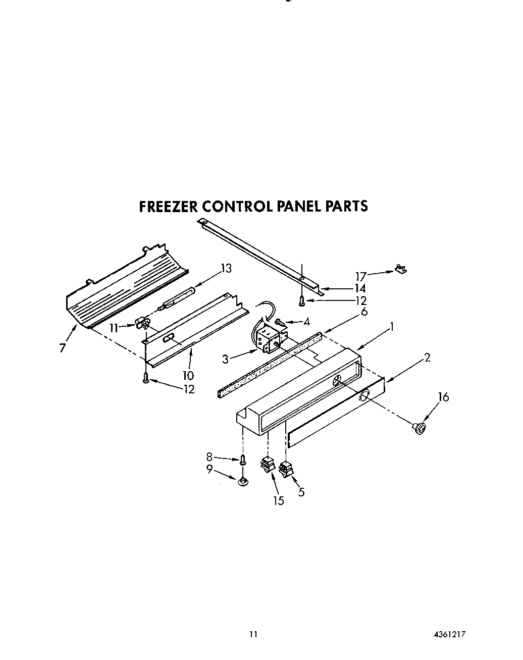 10 - FREEZER CONTROL PANEL