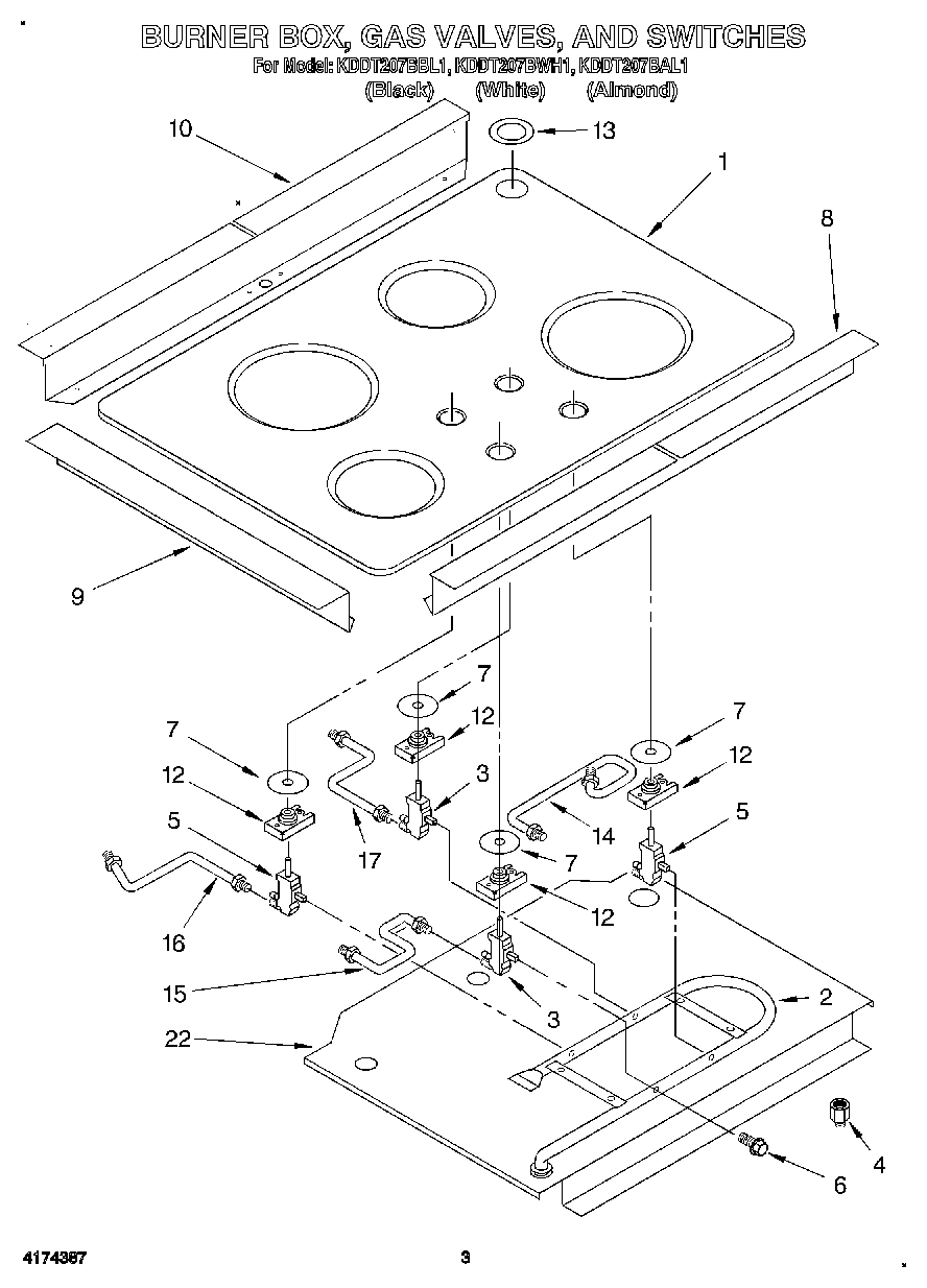 03 - BURNER BOX, GAS VALVES, AND SWITCHES