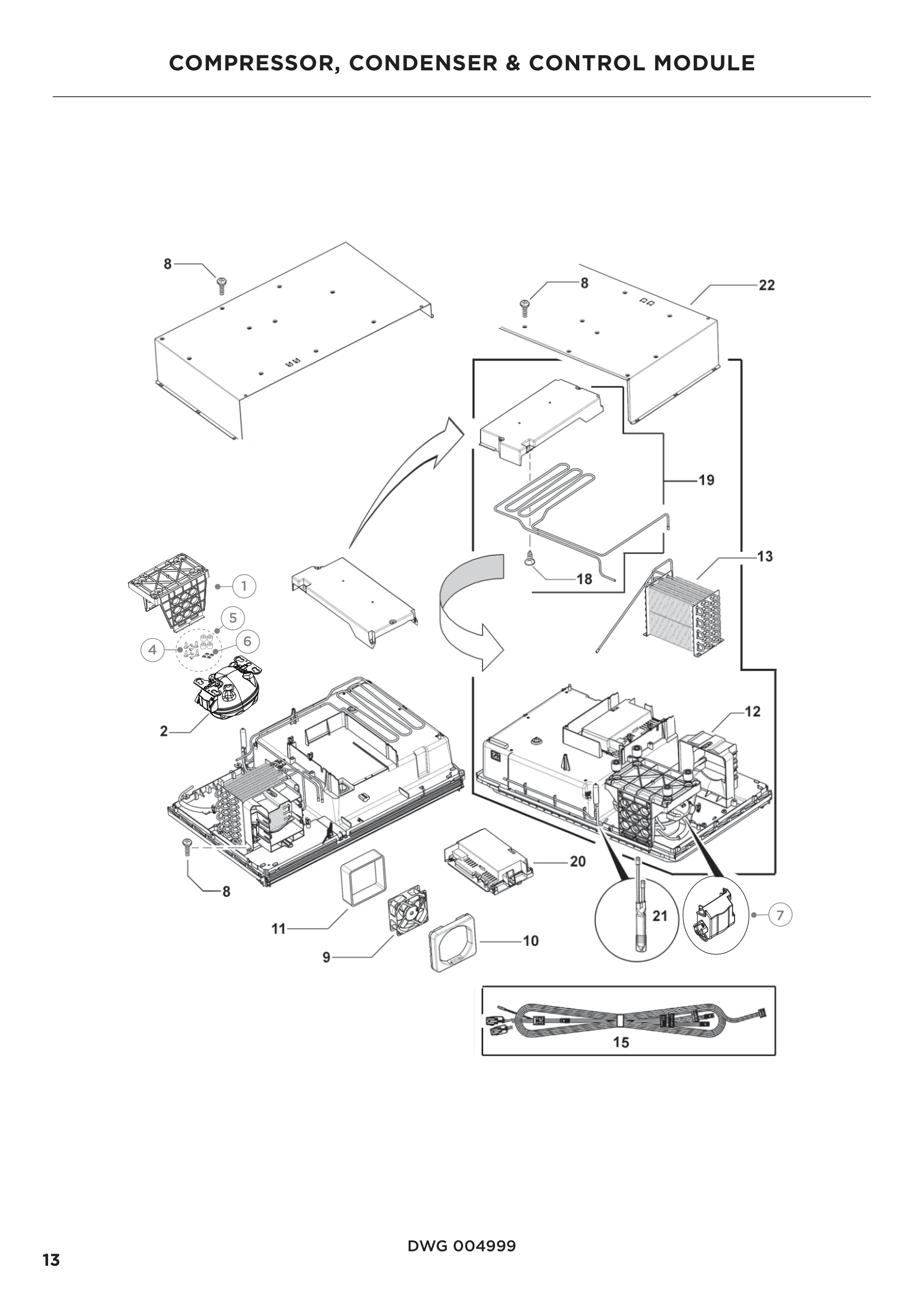 COMPRESSOR, CONDENSER & CONTROL MODULE