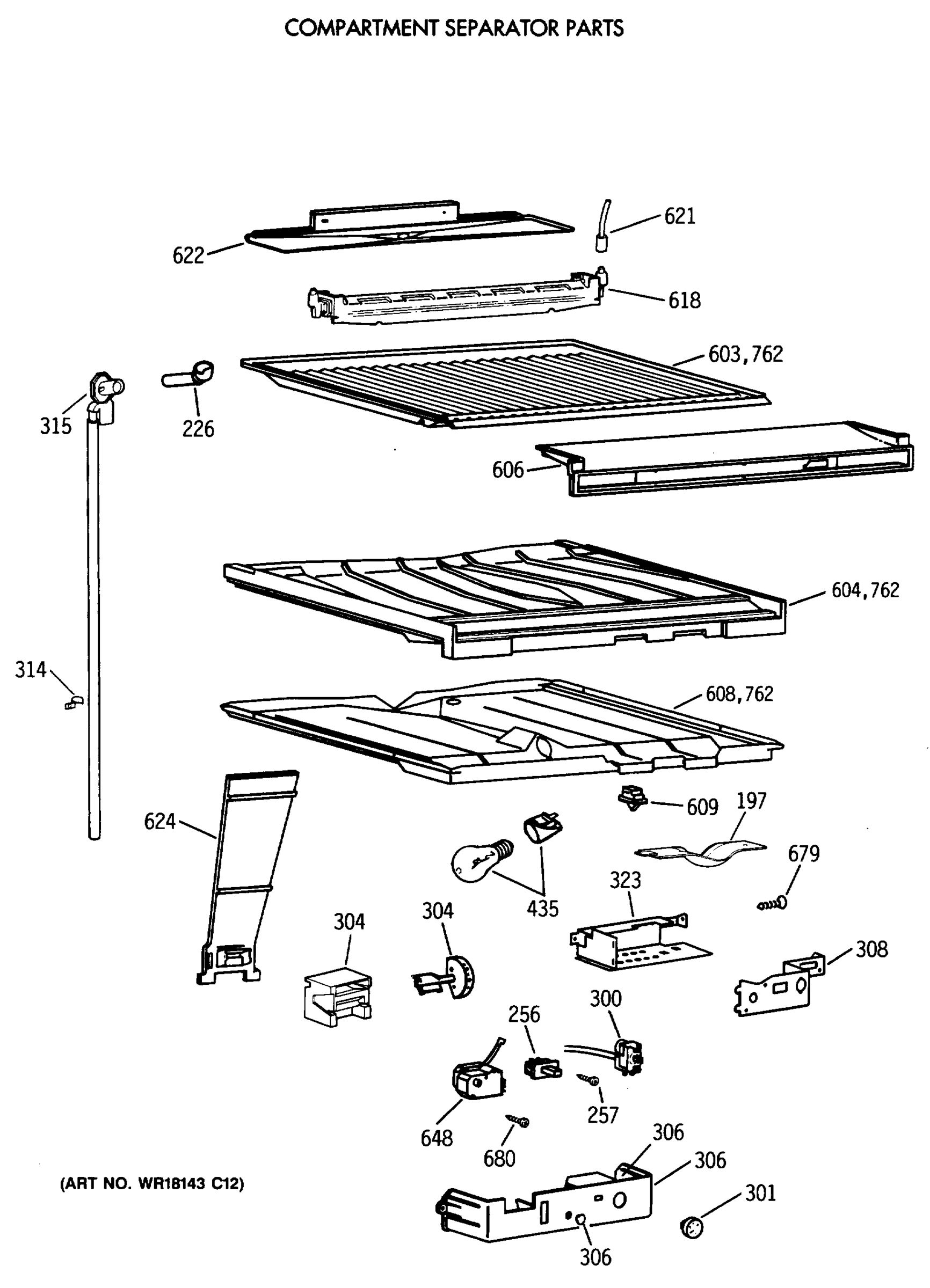 COMPARTMENT SEPARATOR PARTS