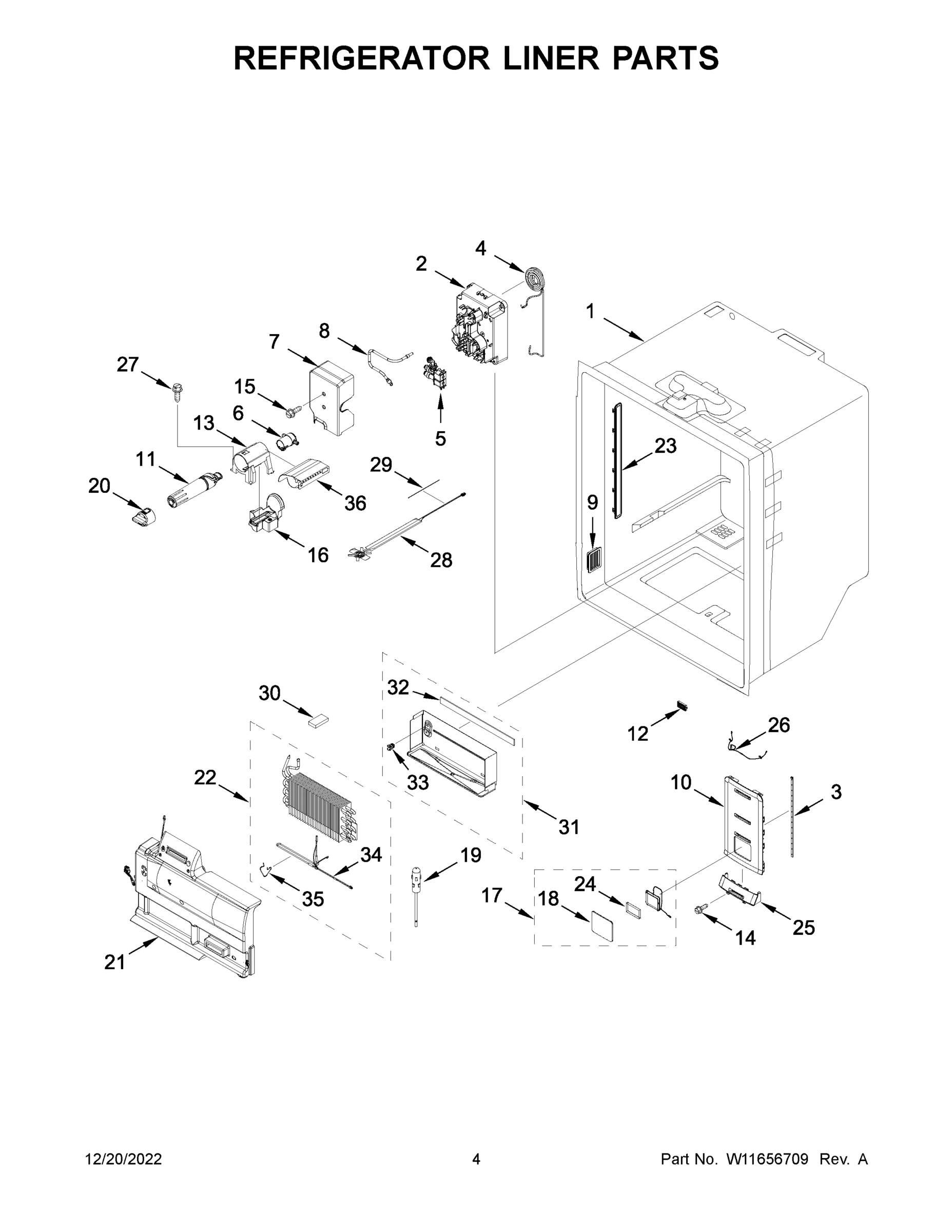 03 - REFRIGERATOR LINER PARTS