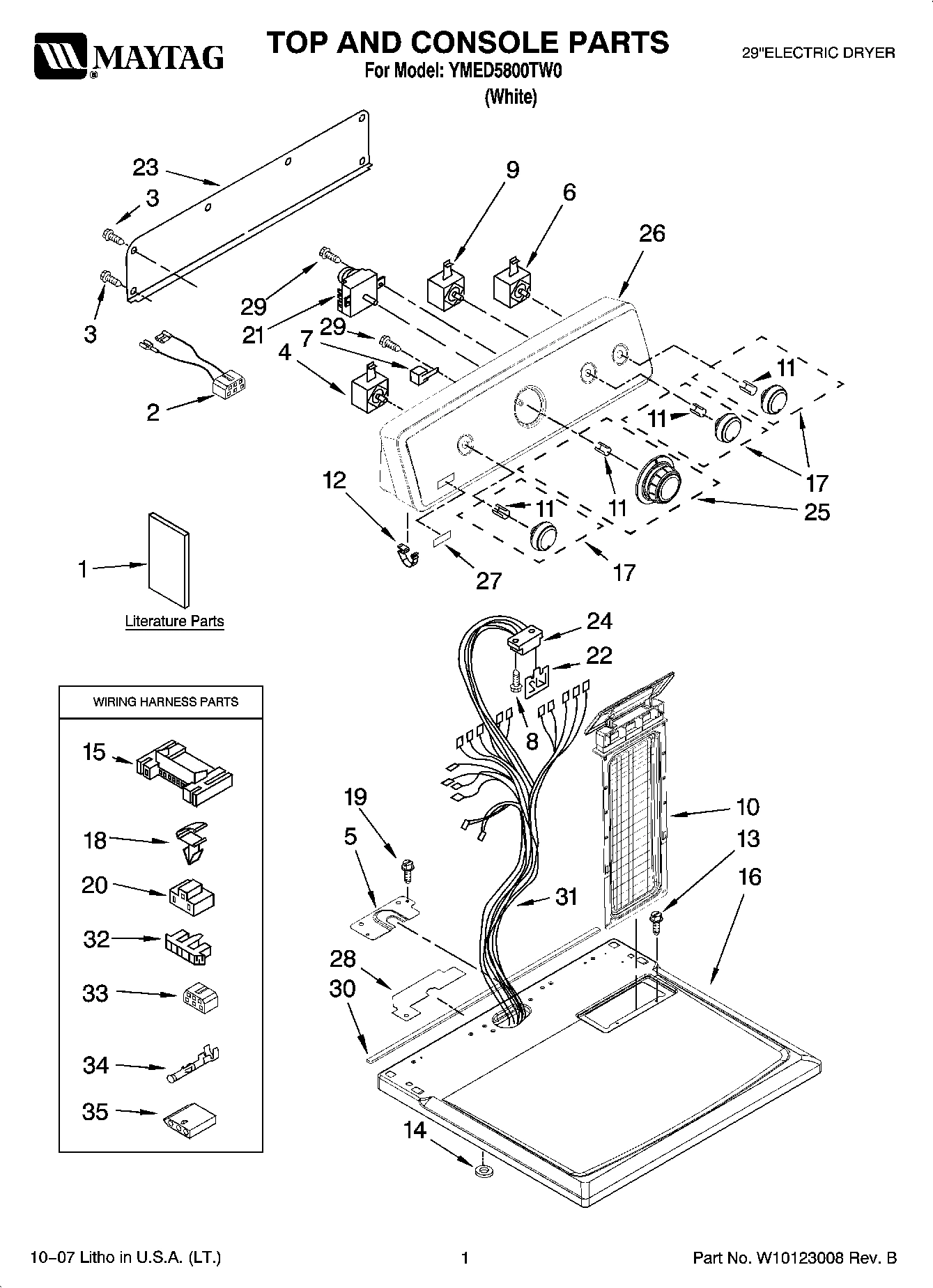 01 - TOP AND CONSOLE PARTS