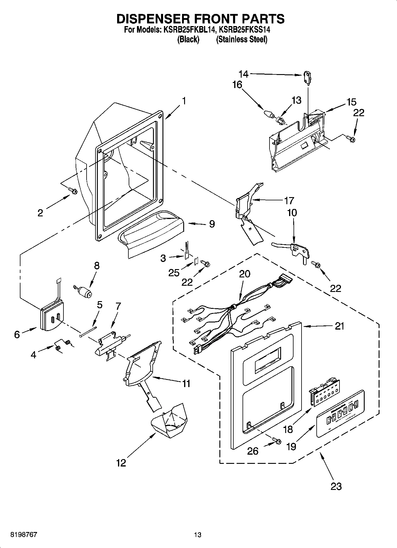 08 - DISPENSER FRONT PARTS