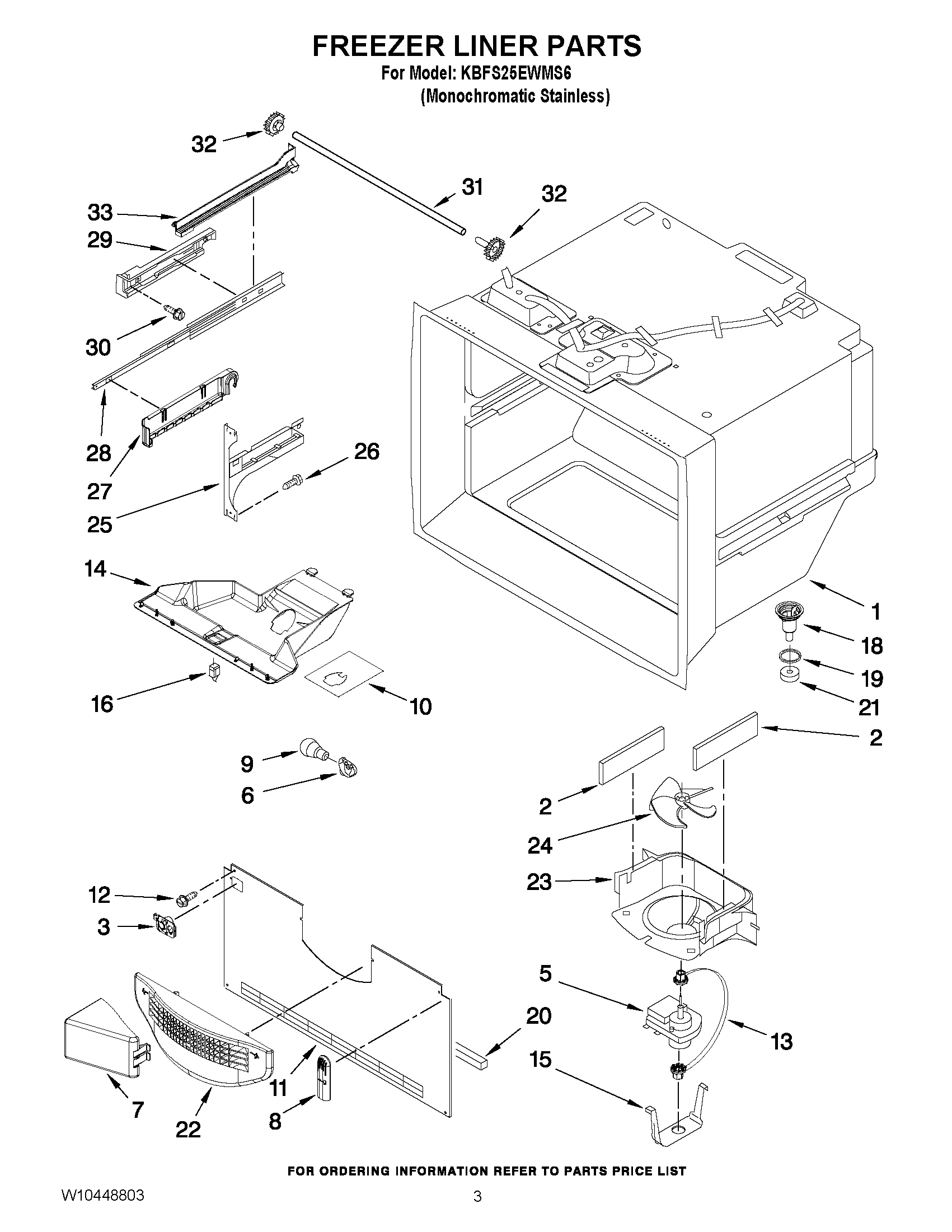 02 - FREEZER LINER PARTS