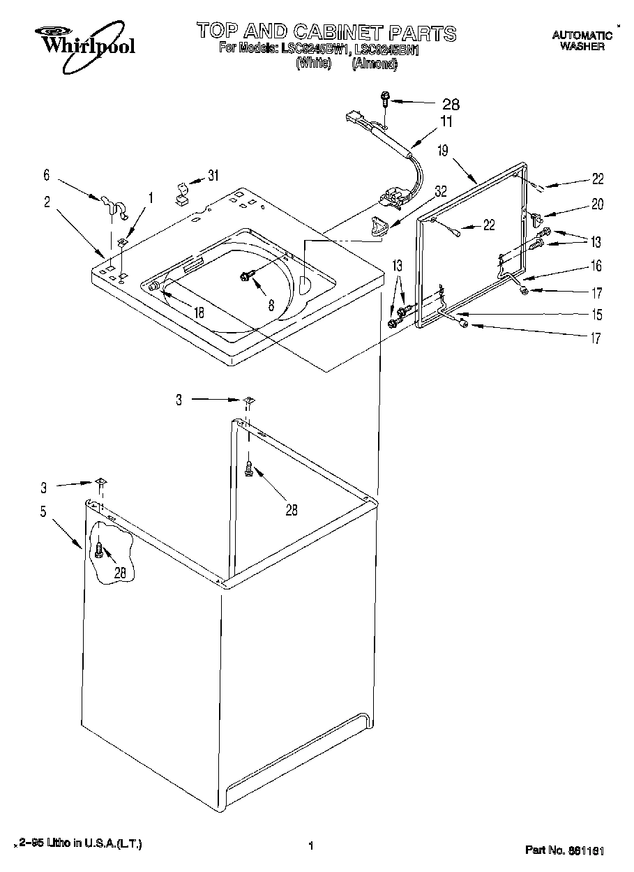 01 - TOP AND CABINET, LIT/OPTIONAL