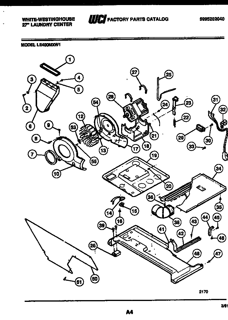 03 - MOTOR, BLOWER AND CABINET PARTS