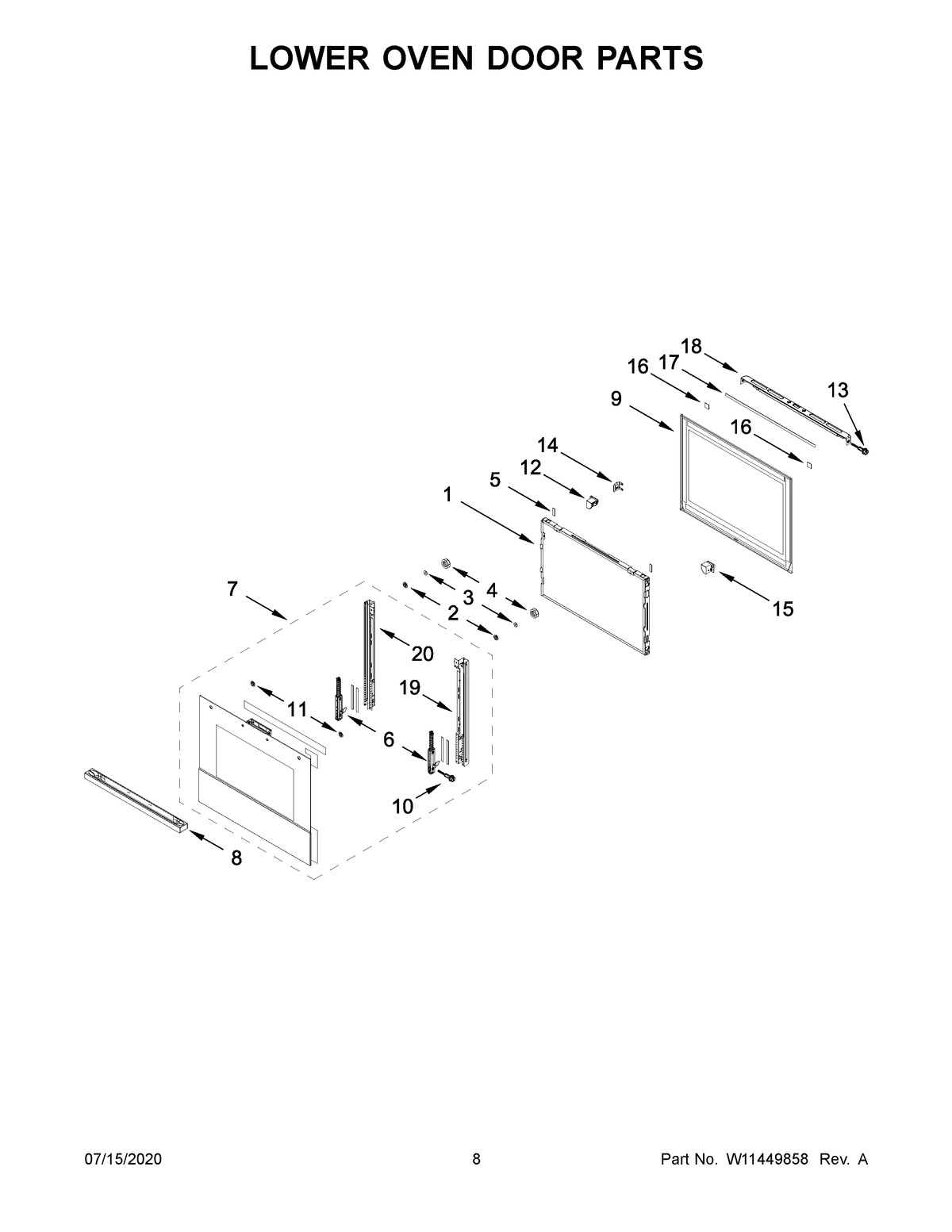05 - LOWER OVEN DOOR PARTS