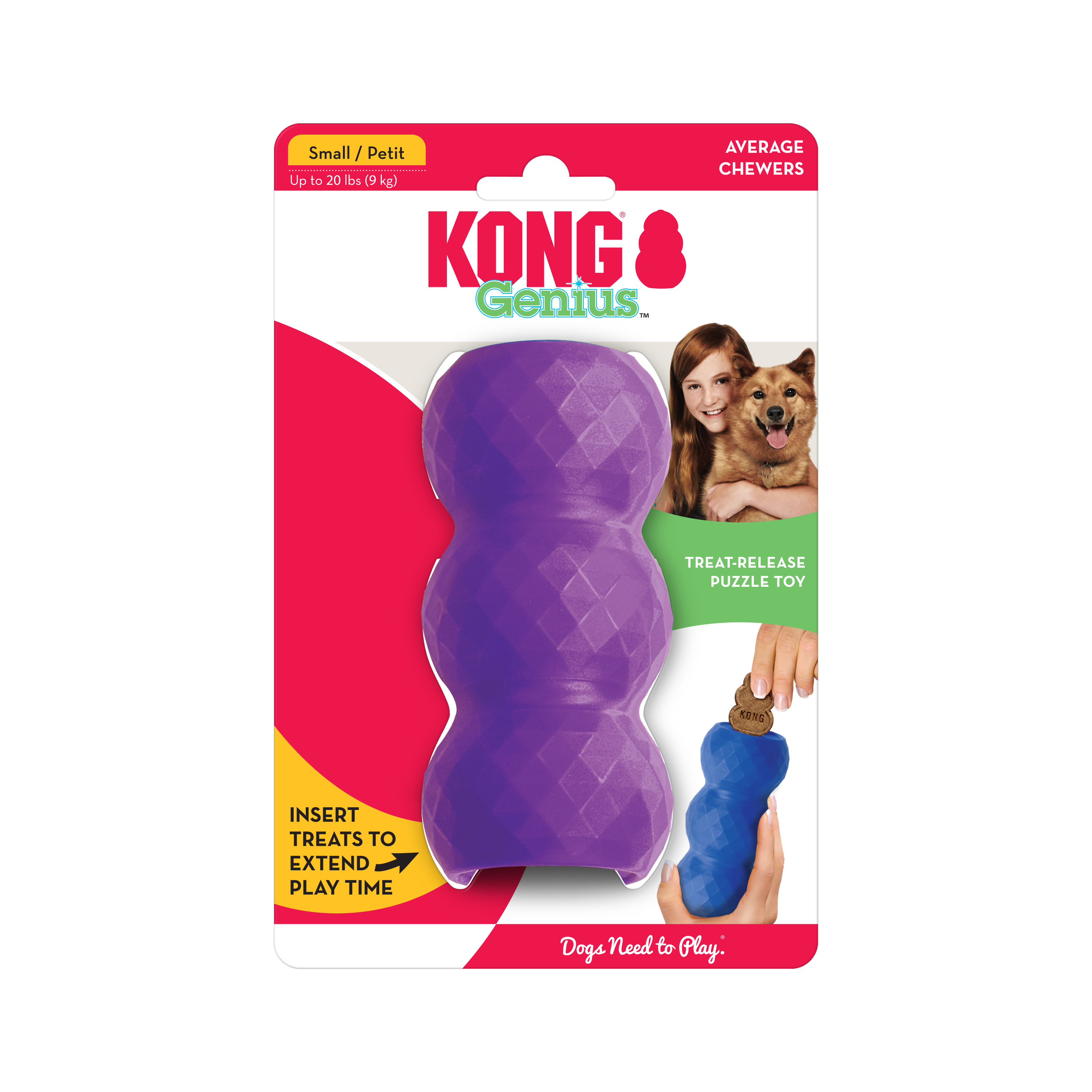 KONG Lock-It Treat Puzzle Dog Toy (3-pk)