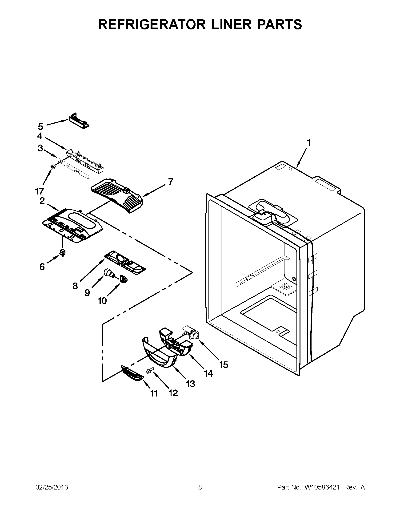 04 - REFRIGERATOR LINER PARTS