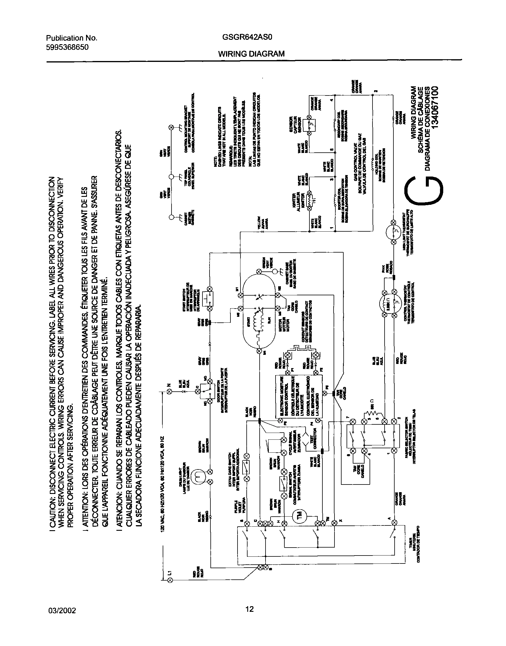 12 - 134067100 WIRING DIAGRAM