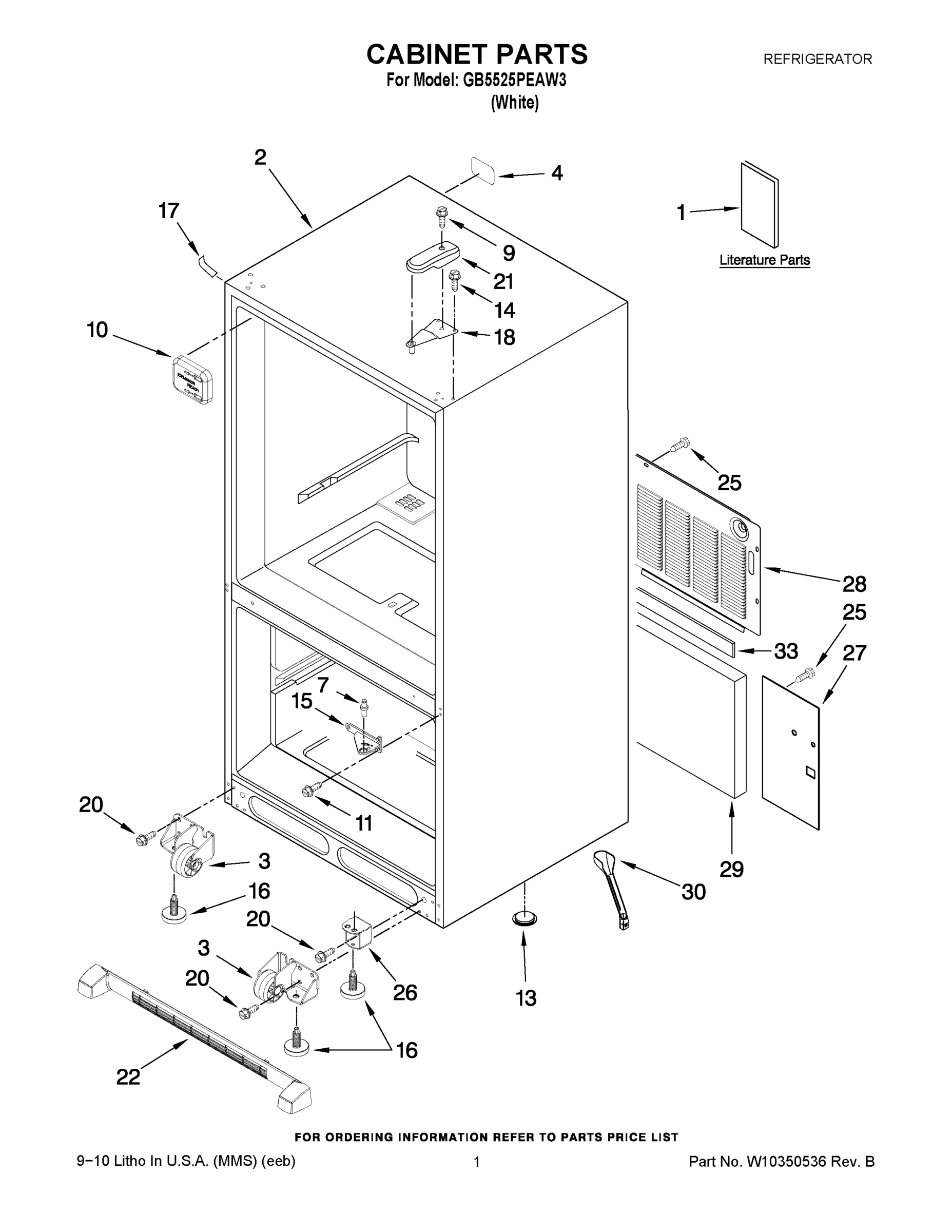 01 - CABINET PARTS