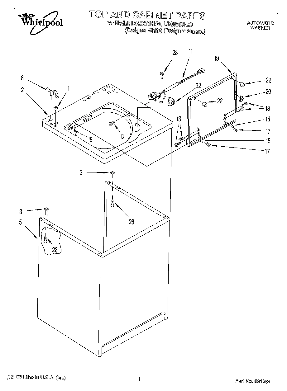 01 - TOP AND CABINET