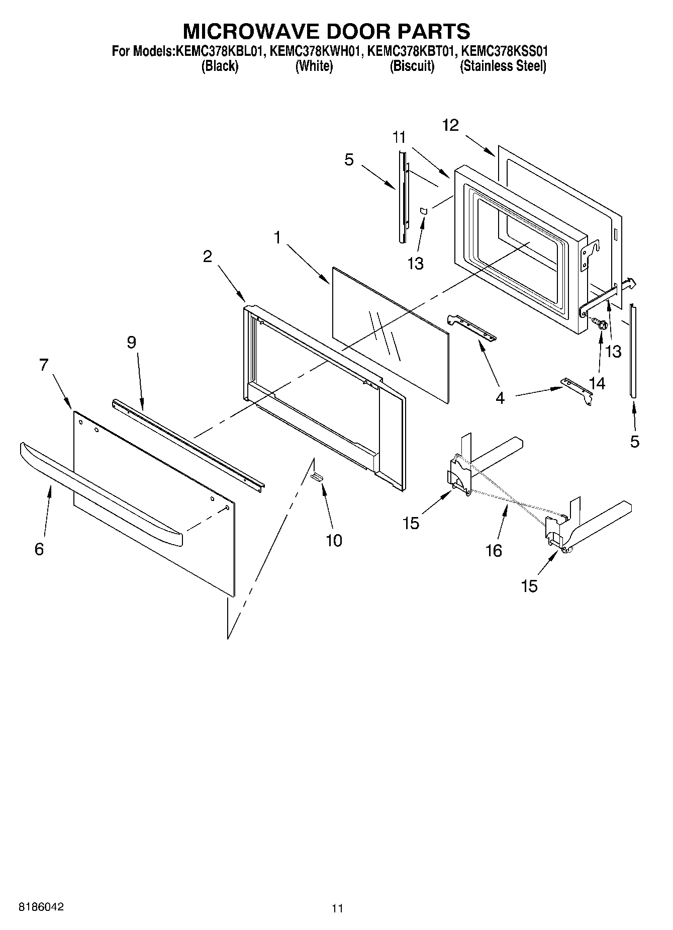 09 - MICROWAVE DOOR PARTS, OPTIONAL PARTS