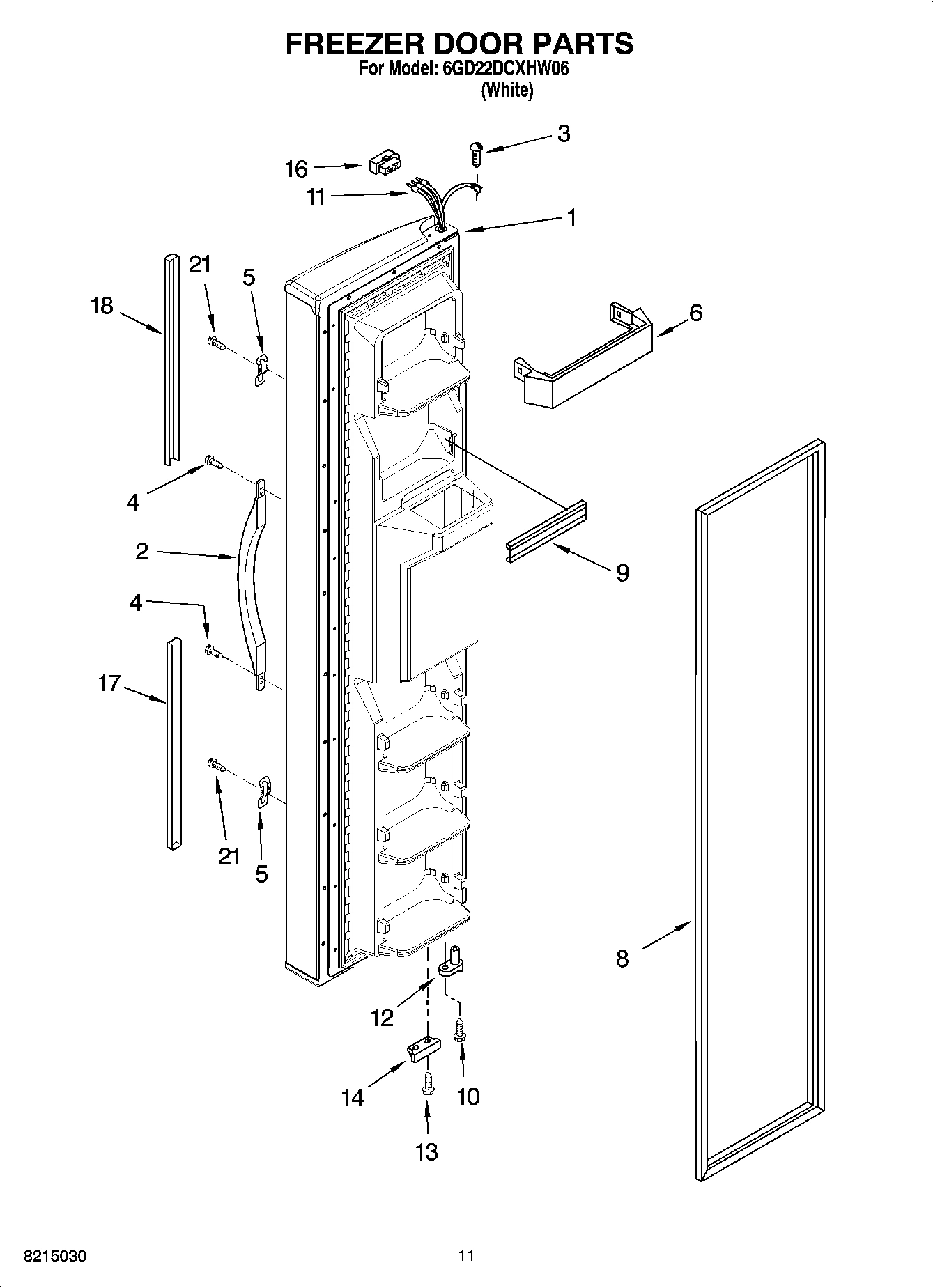 08 - FREEZER DOOR PARTS