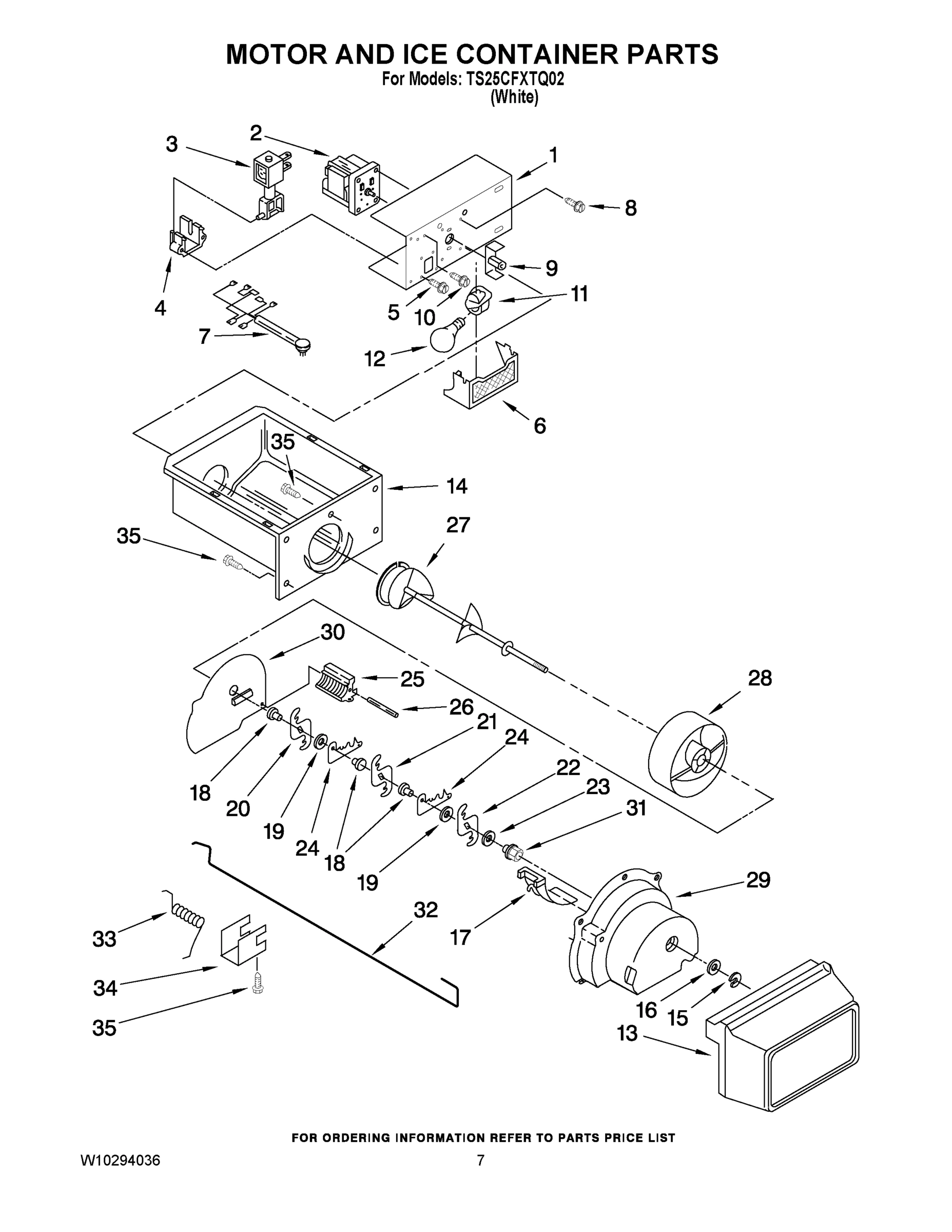 05 - MOTOR AND ICE CONTAINER PARTS