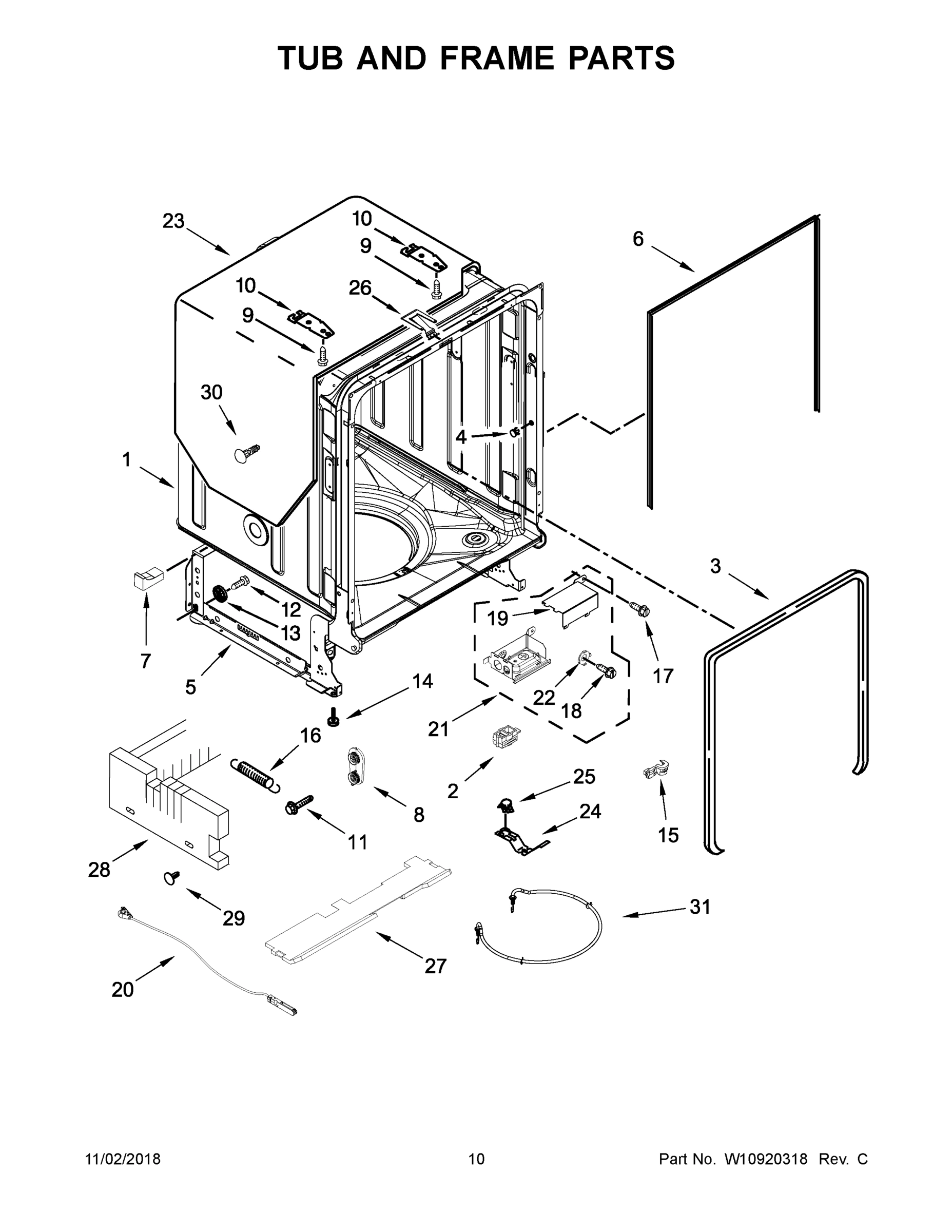 06 - TUB AND FRAME PARTS