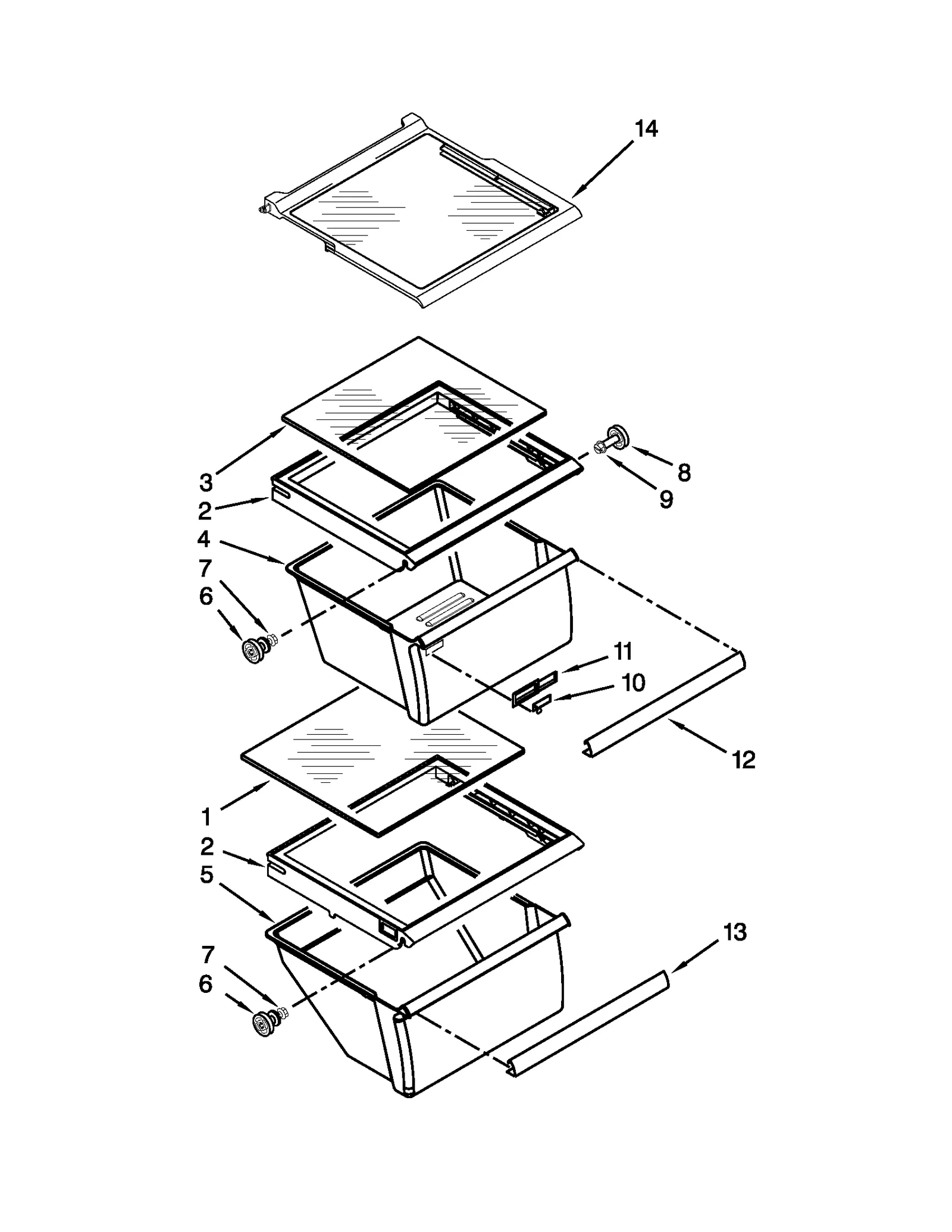 REFRIGERATOR SHELF PARTS