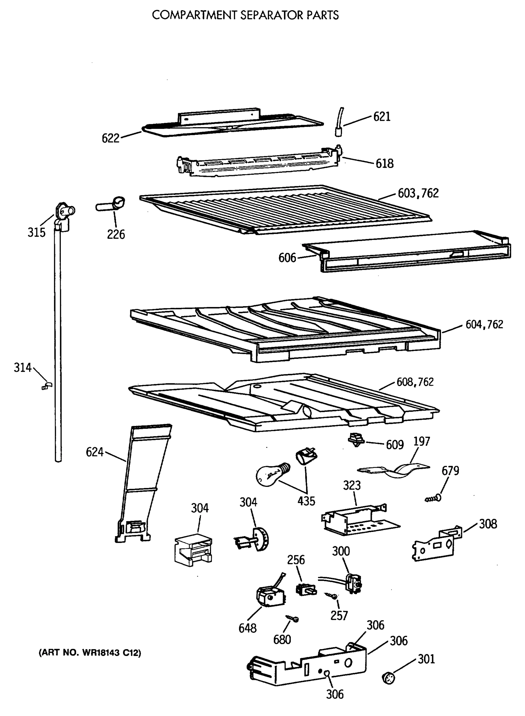 COMPARTMENT SEPARATOR PARTS